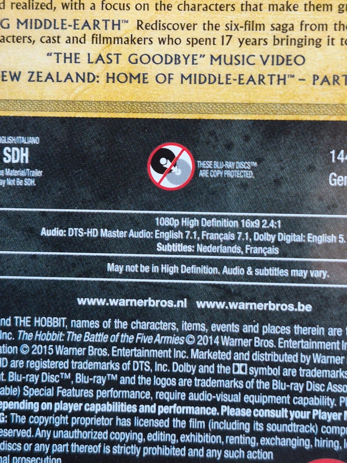 Blu-ray Le Hobbit : La Bataille des Cinq Armées (2 Disques) 3