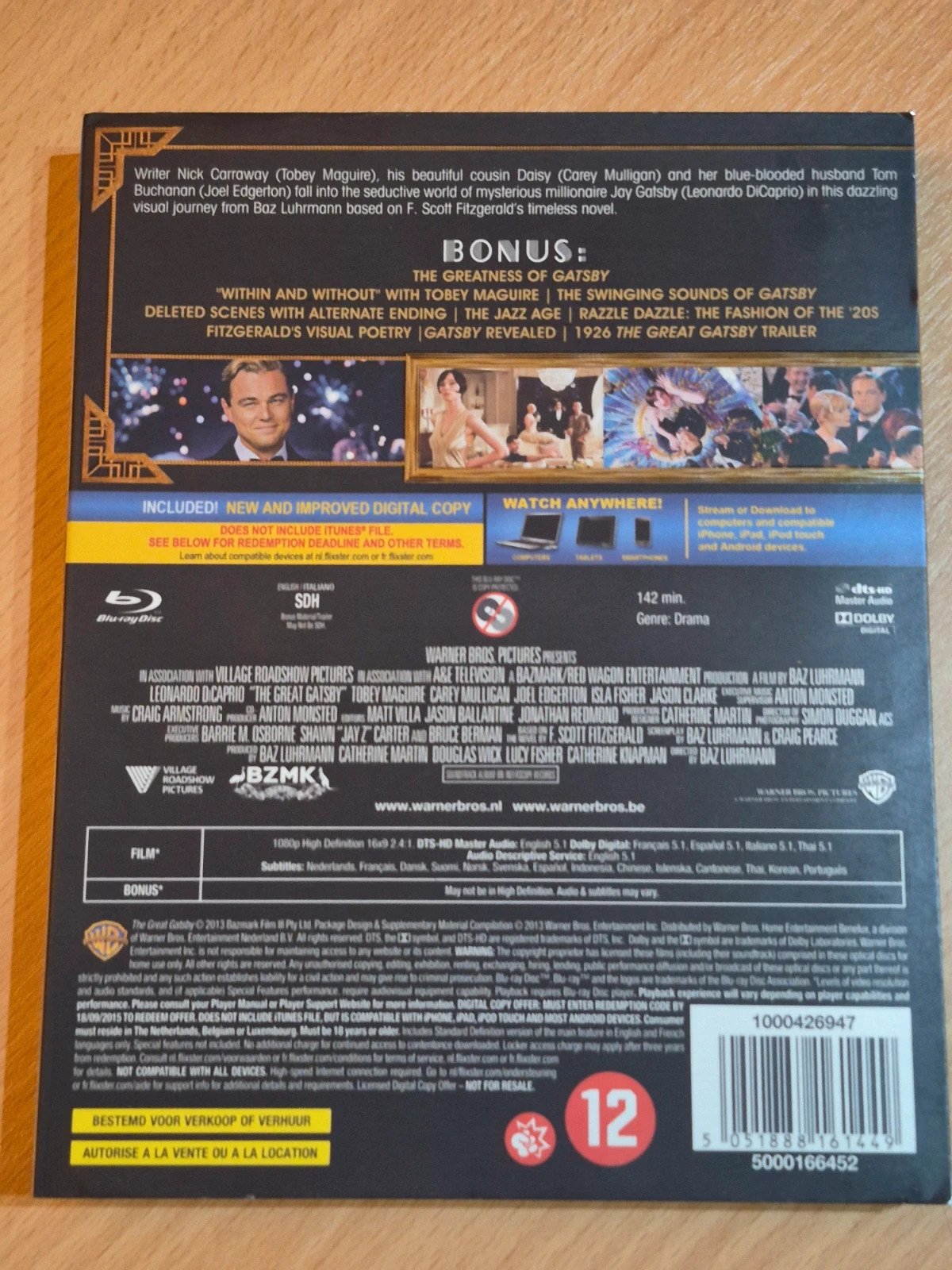 Blu-ray Gatsby le Magnifique (2013) - Édition avec Fourreau - Leonardo DiCaprio 2