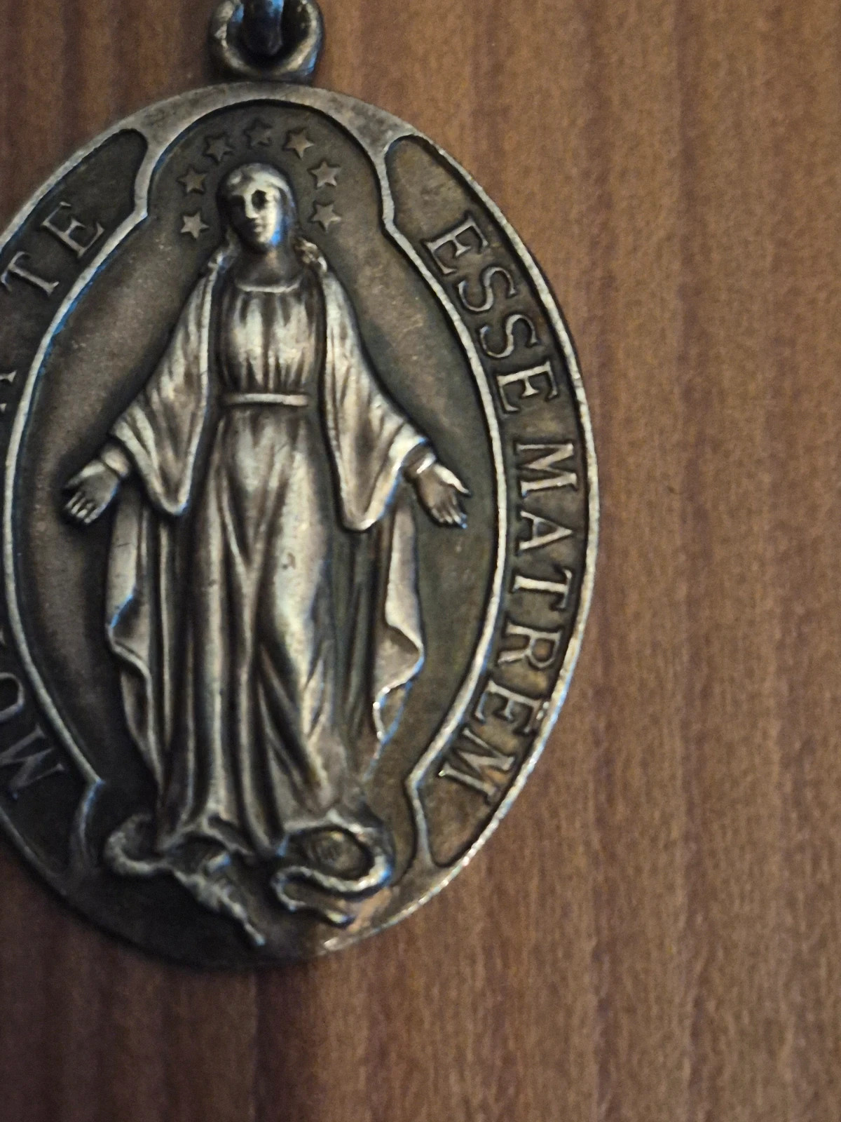 Ancienne Médaille Religieuse "Monstra Te Esse Matrem" - Enfants de Marie - XIXe 5