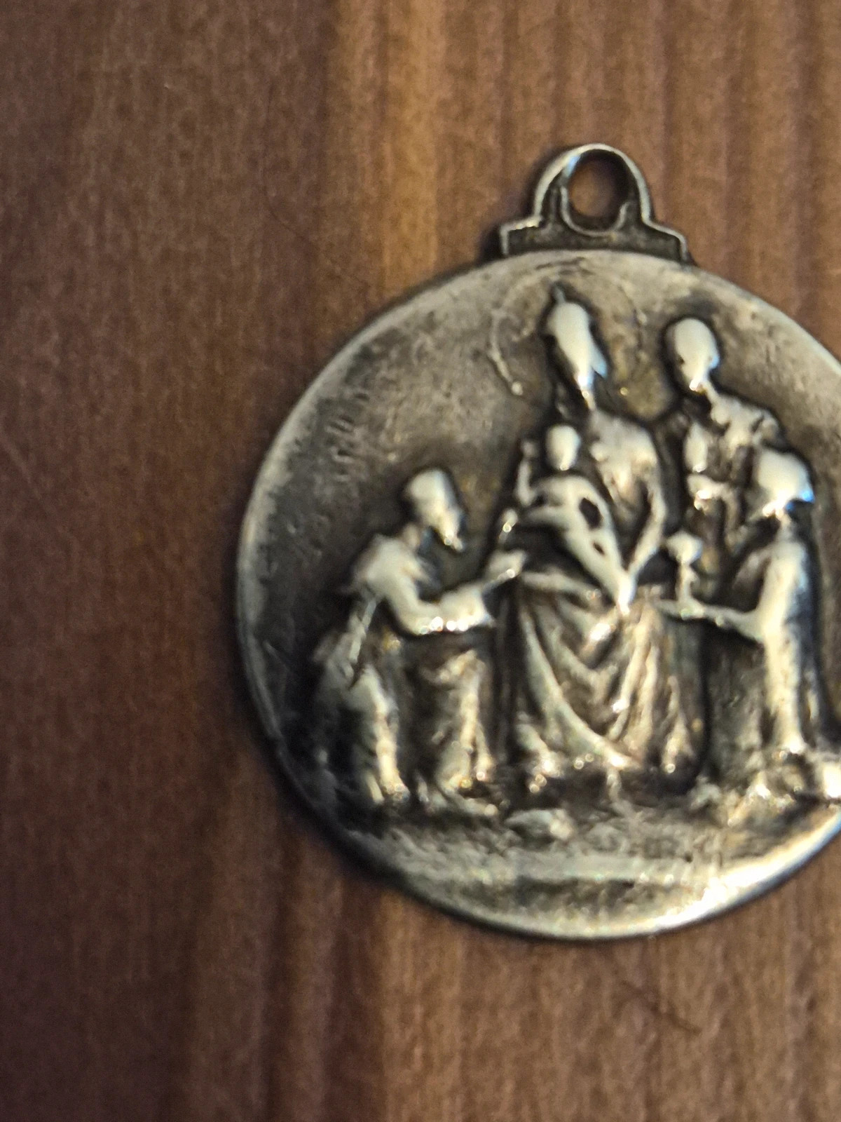 Médaille ancienne Argent - Adoration des Rois Mages - Sancti Tres Reges Magi 4
