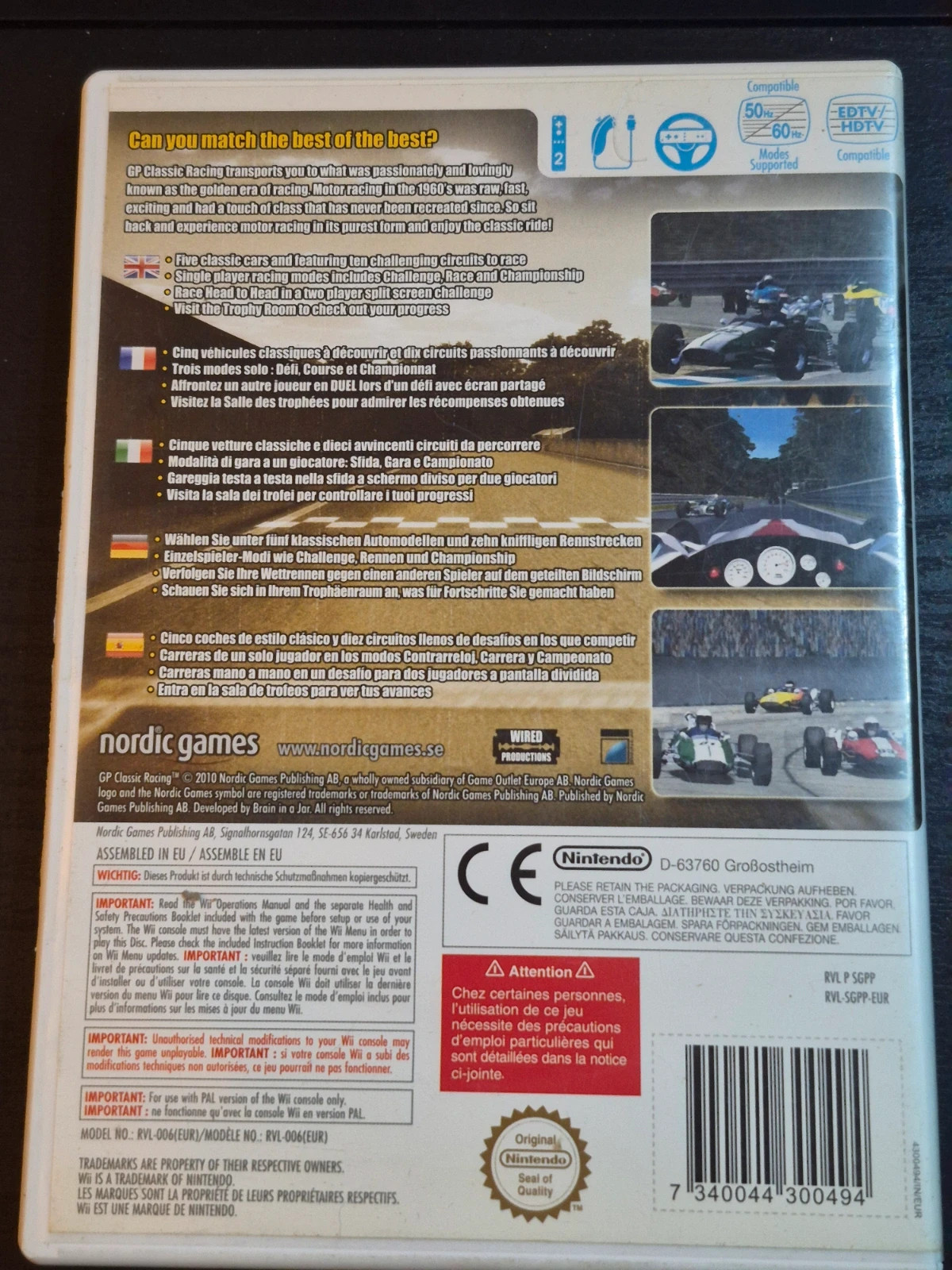 Jeu Gp Classic Racing pour Wii complet 3