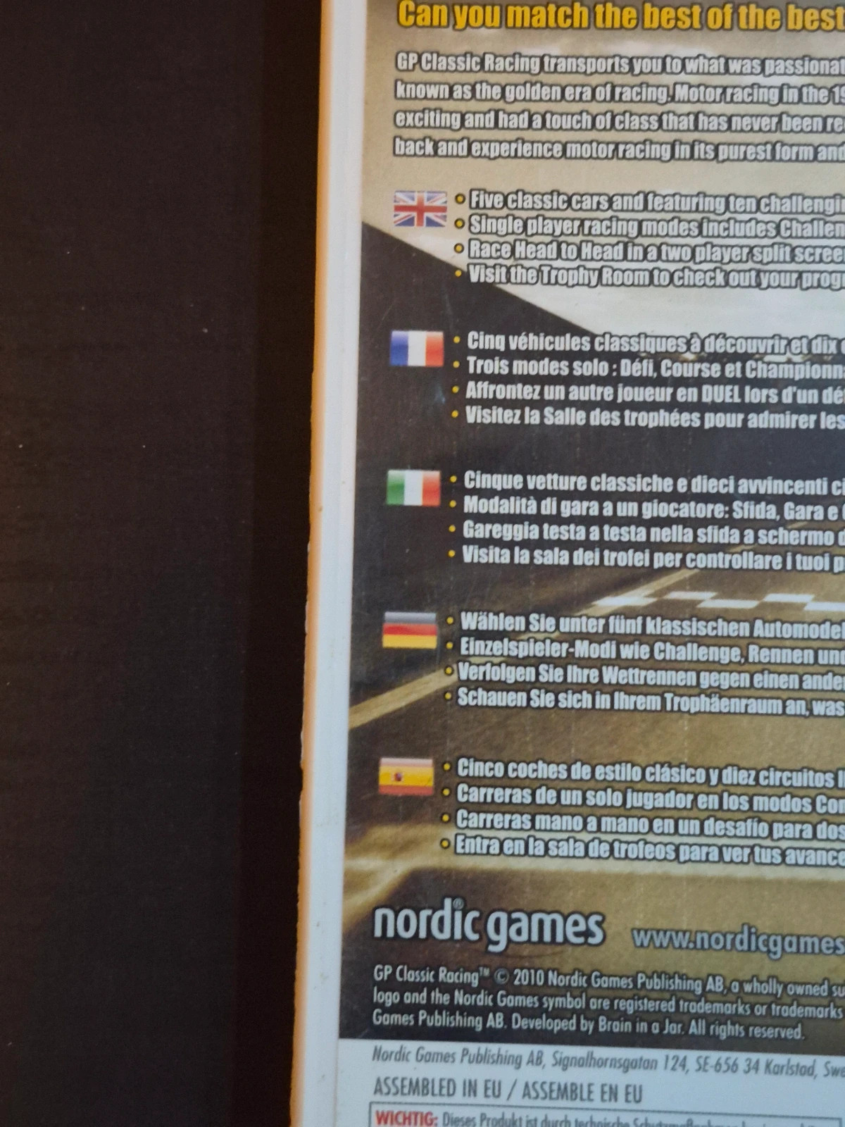 Jeu Gp Classic Racing pour Wii complet 4