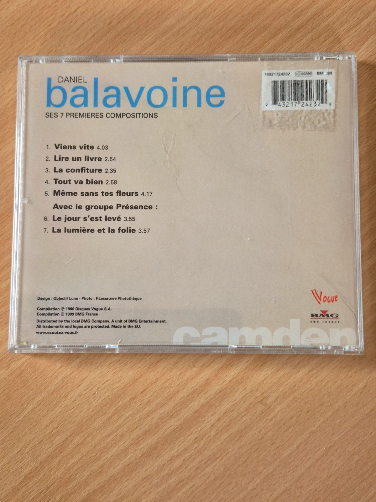 CD Daniel Balavoine - Ses 7 premières compositions (Camden Originals) 2