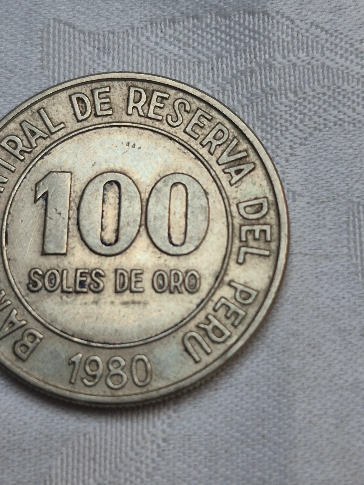 Pièce Pérou 100 Soles de Oro 1980 4
