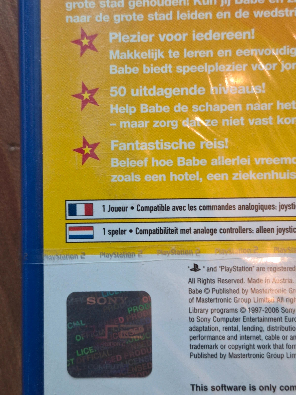 Jeu Babe pour PS2 sous blister 5