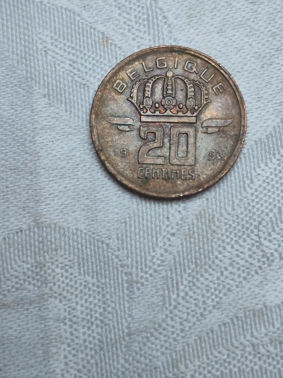 Pièce de 20 centimes belge (1953) 2