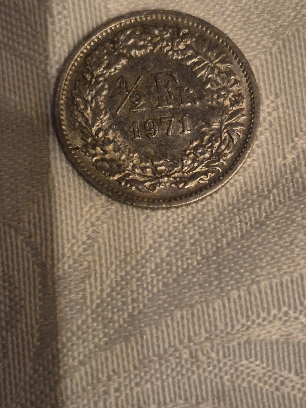 Pièce de 1/2 franc Suisse (1971) 2
