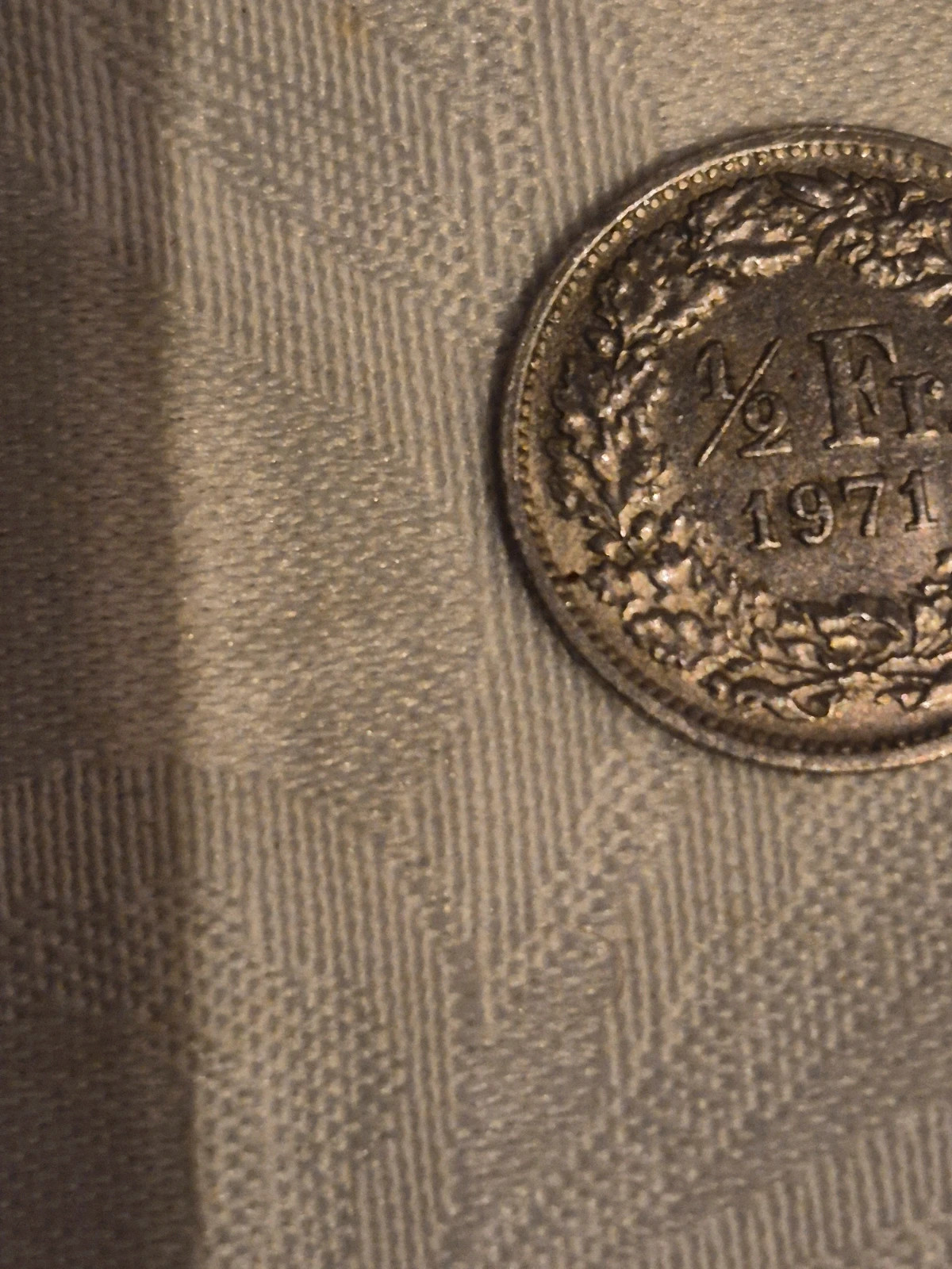 Pièce de 1/2 franc Suisse (1971) 3