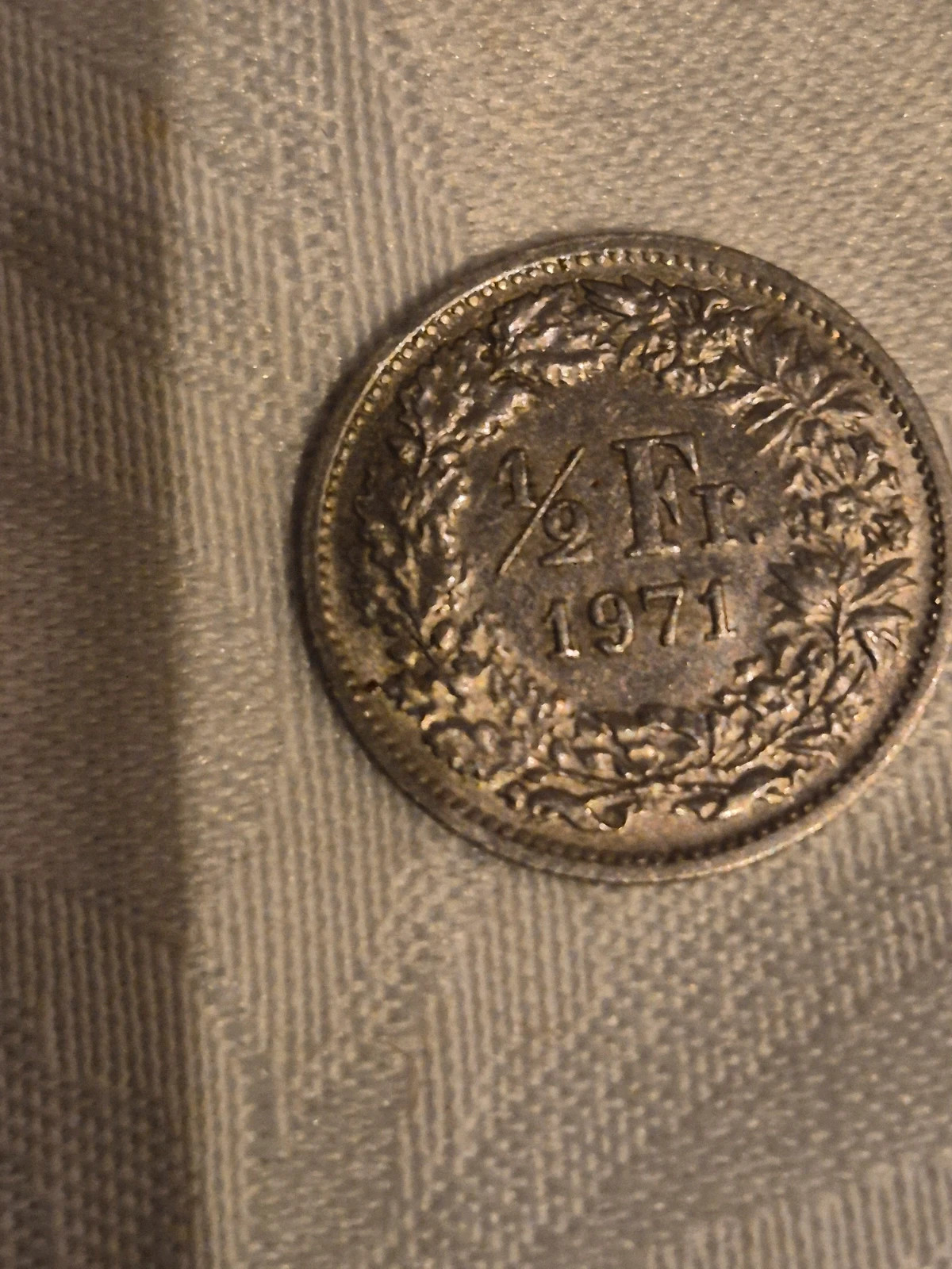 Pièce de 1/2 franc Suisse (1971) 4
