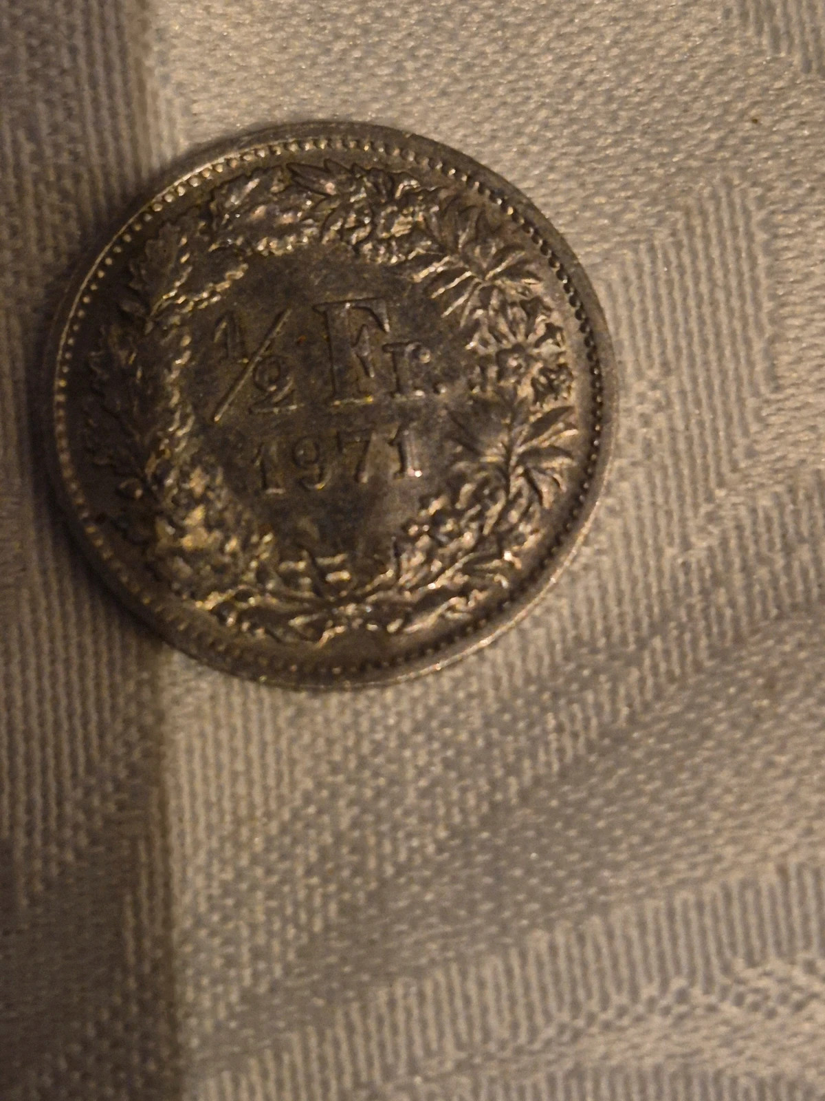 Pièce de 1/2 franc Suisse (1971) 5
