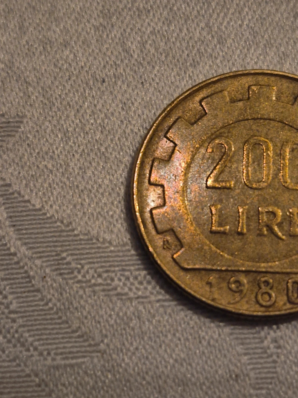 Pièce de 200 lire italienne (1980) 3