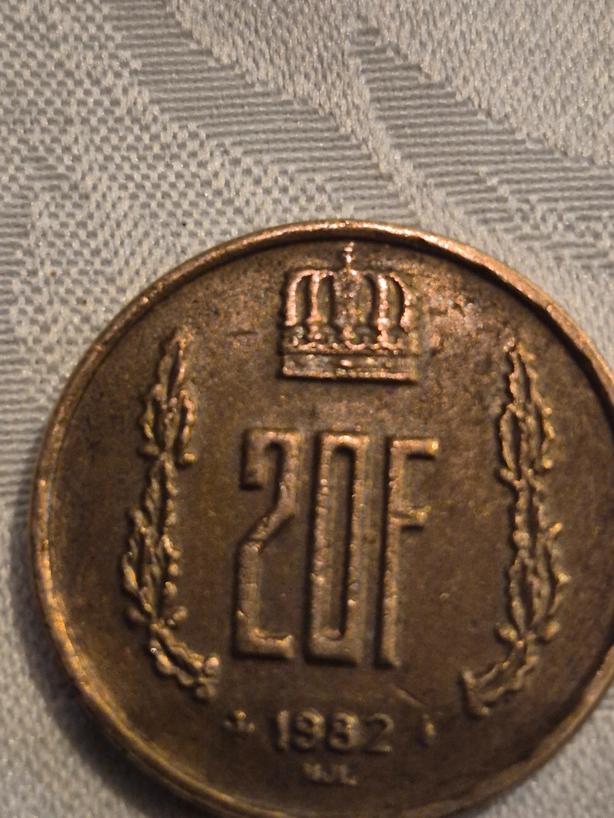 Pièce de 20 francs Luxembourg (1982) 3