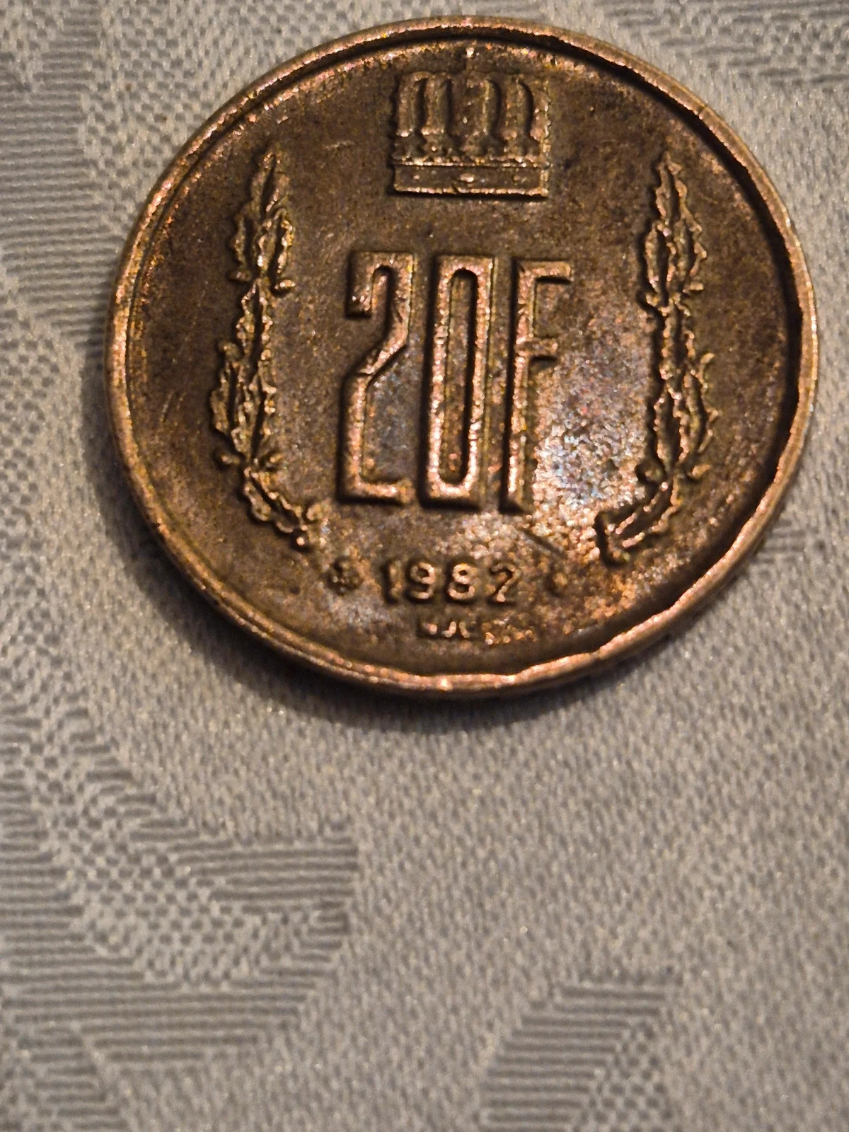 Pièce de 20 francs Luxembourg (1982) 5