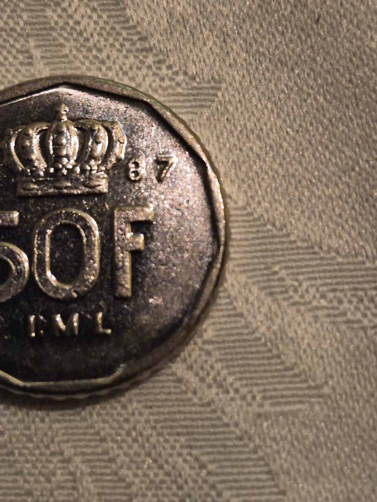 Piece de 50 francs Luxembourg (1987) 5