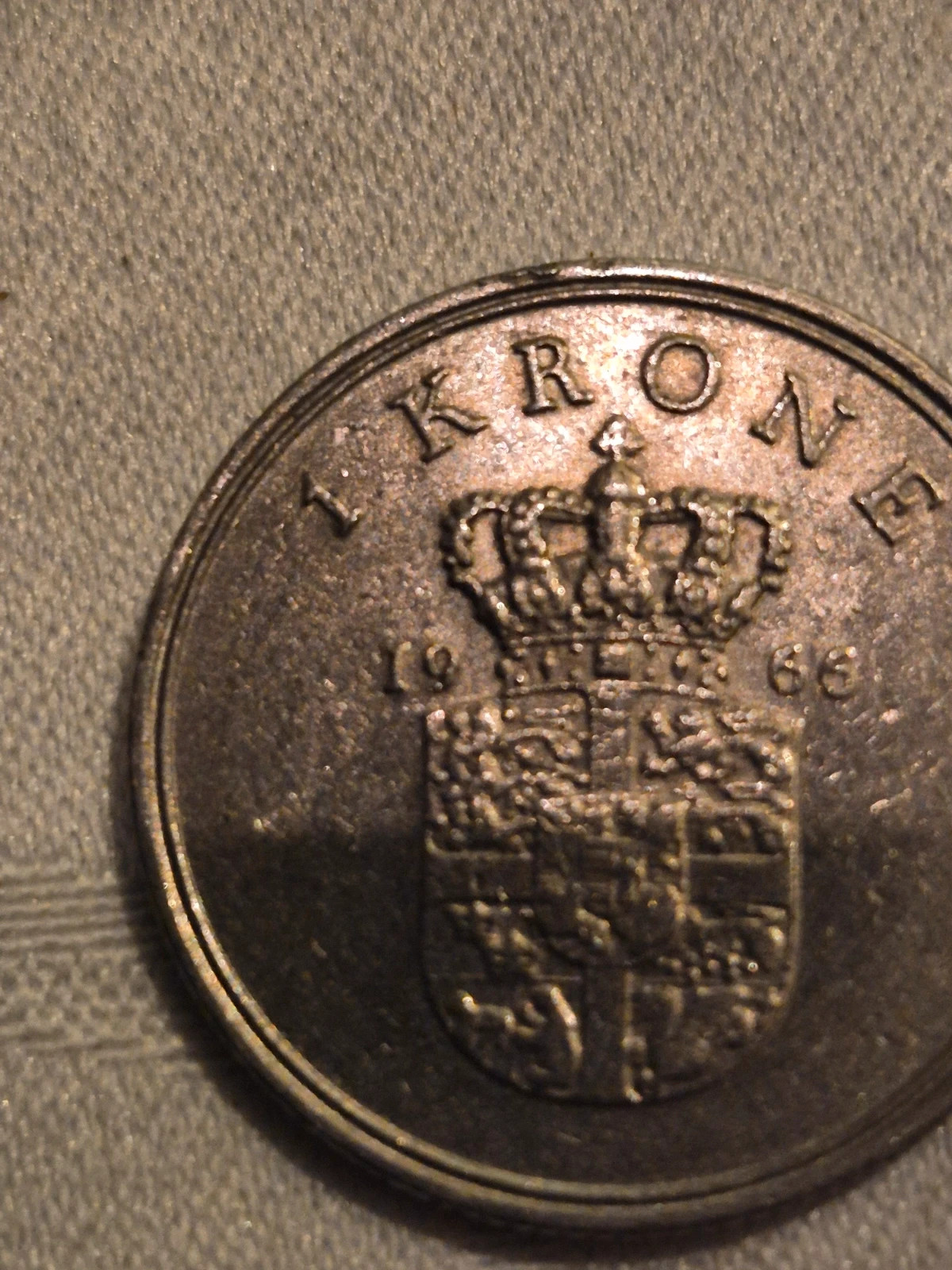 Pièce de 1 Krone danois (1966) 3