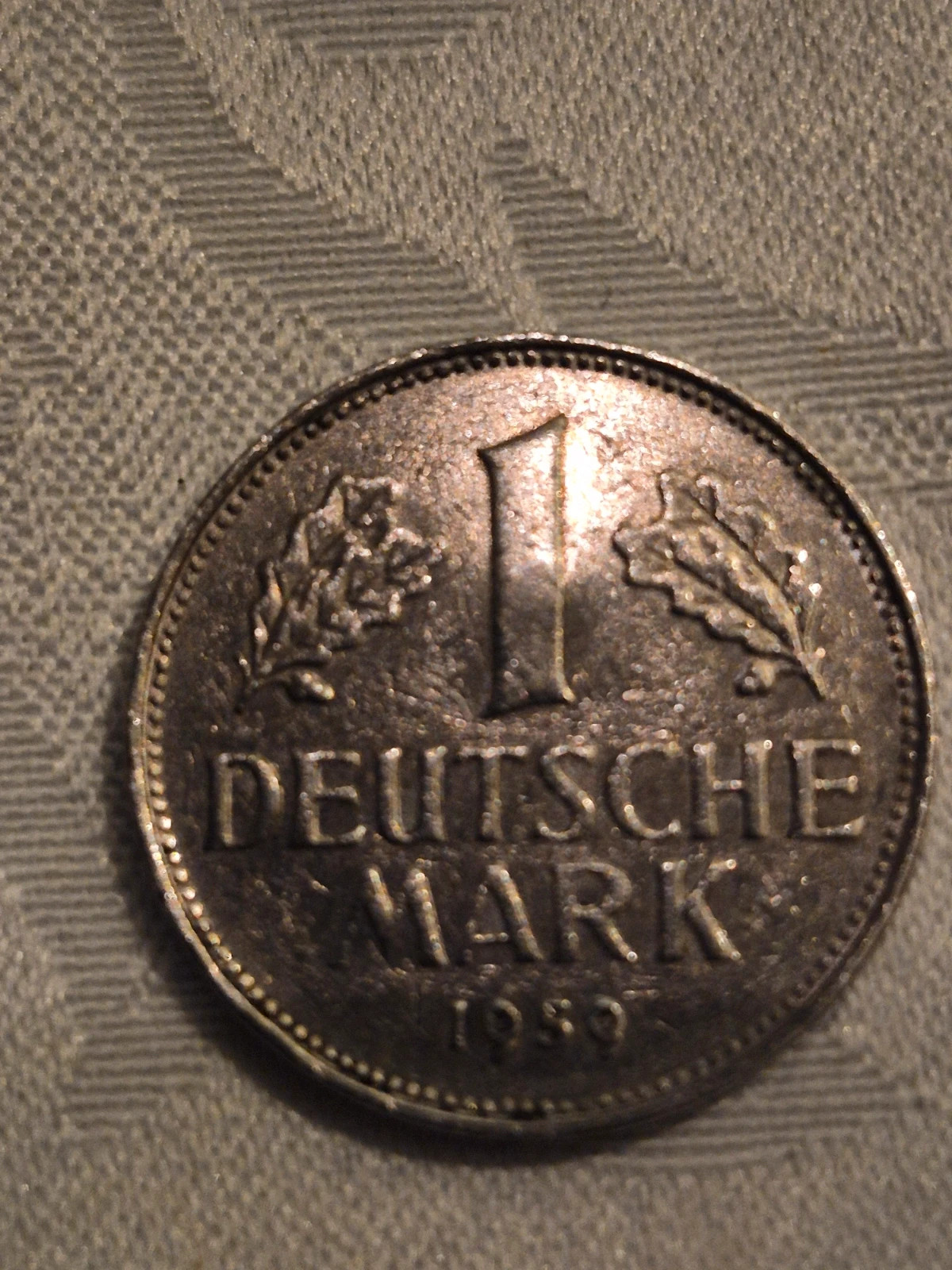 Pièce de 1 deutsche mark allemand (1950) 4