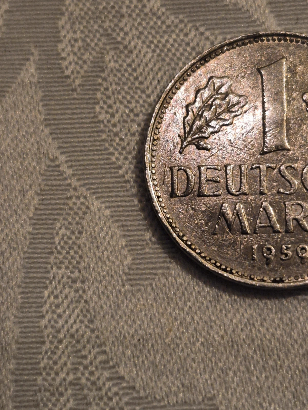 Pièce de 1 deutsche mark allemand (1950) 3