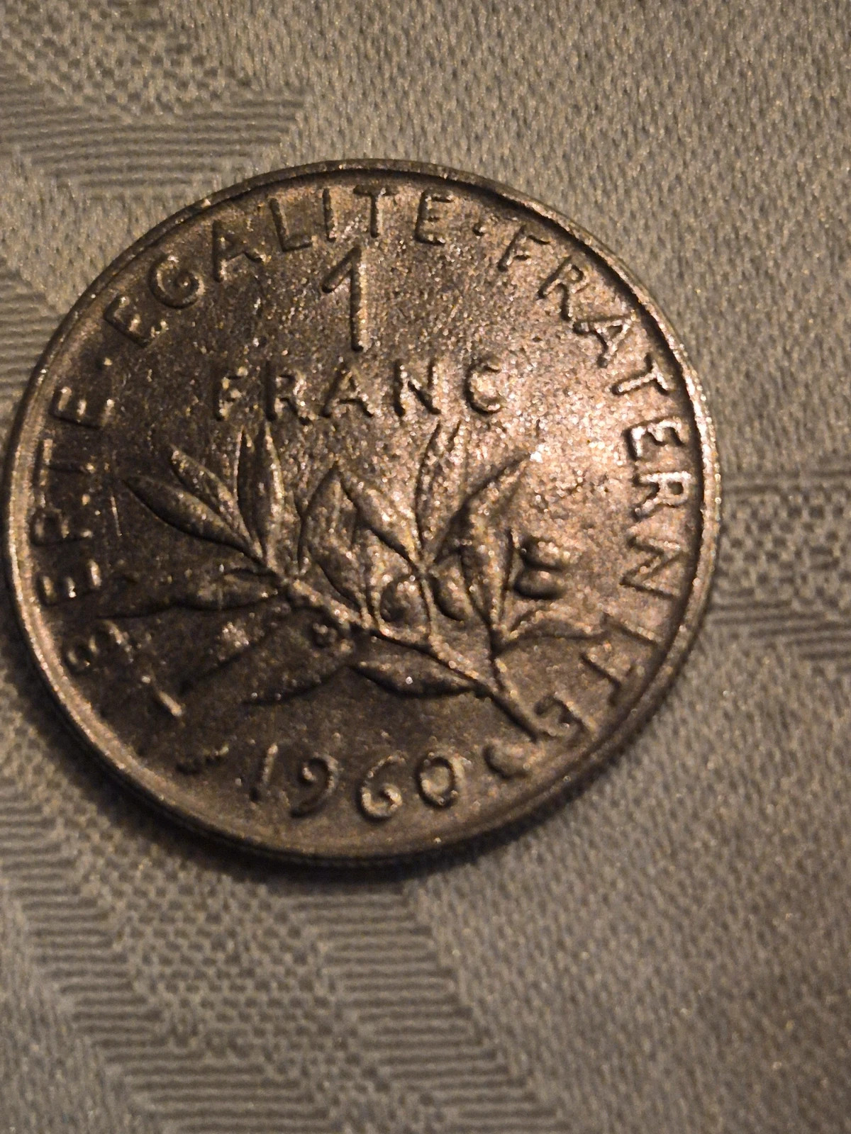Piece de 1 franc semeuse française (1960) 4
