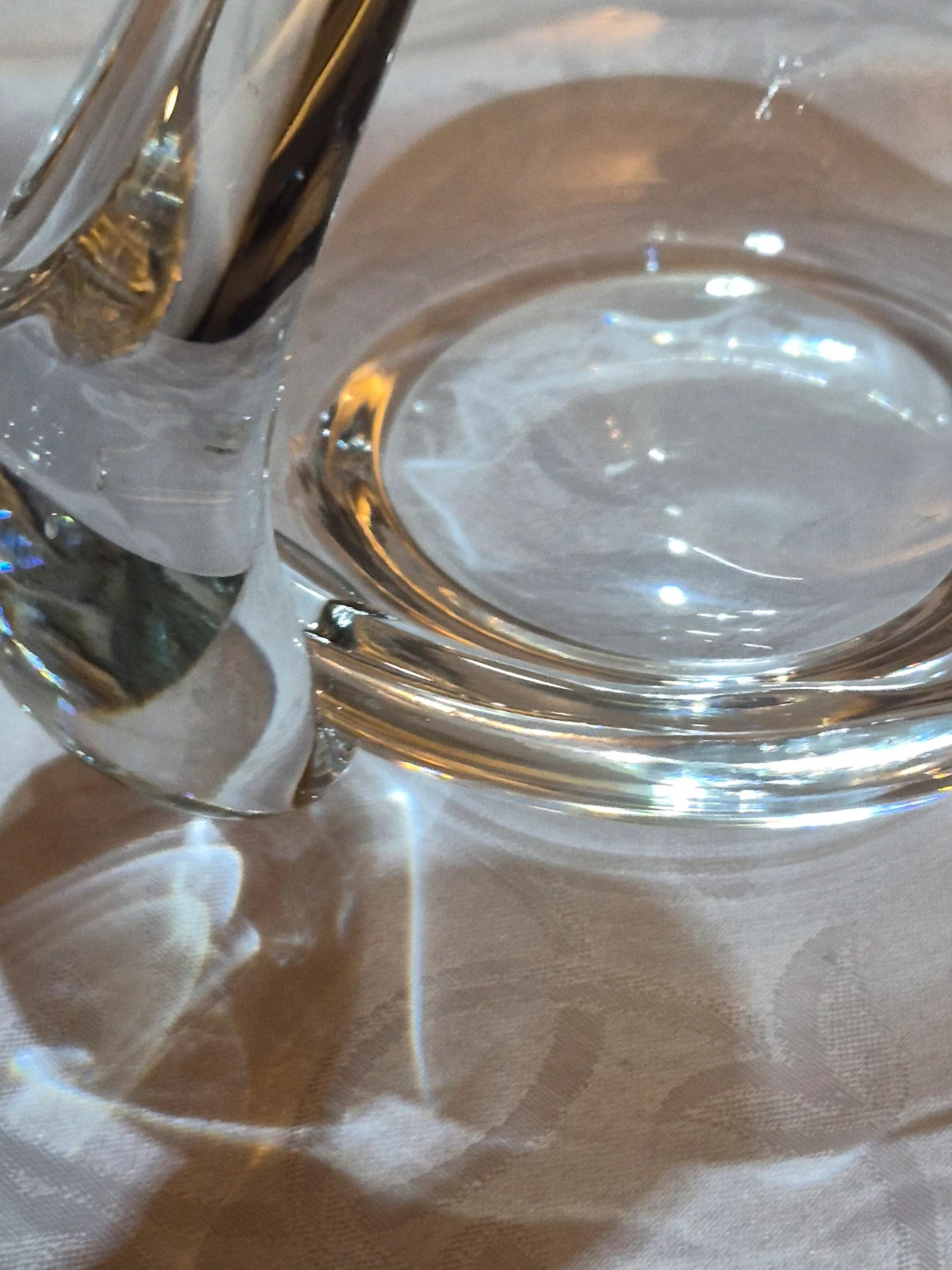 Vide poche en verre vintage années 60/70 18cm 5