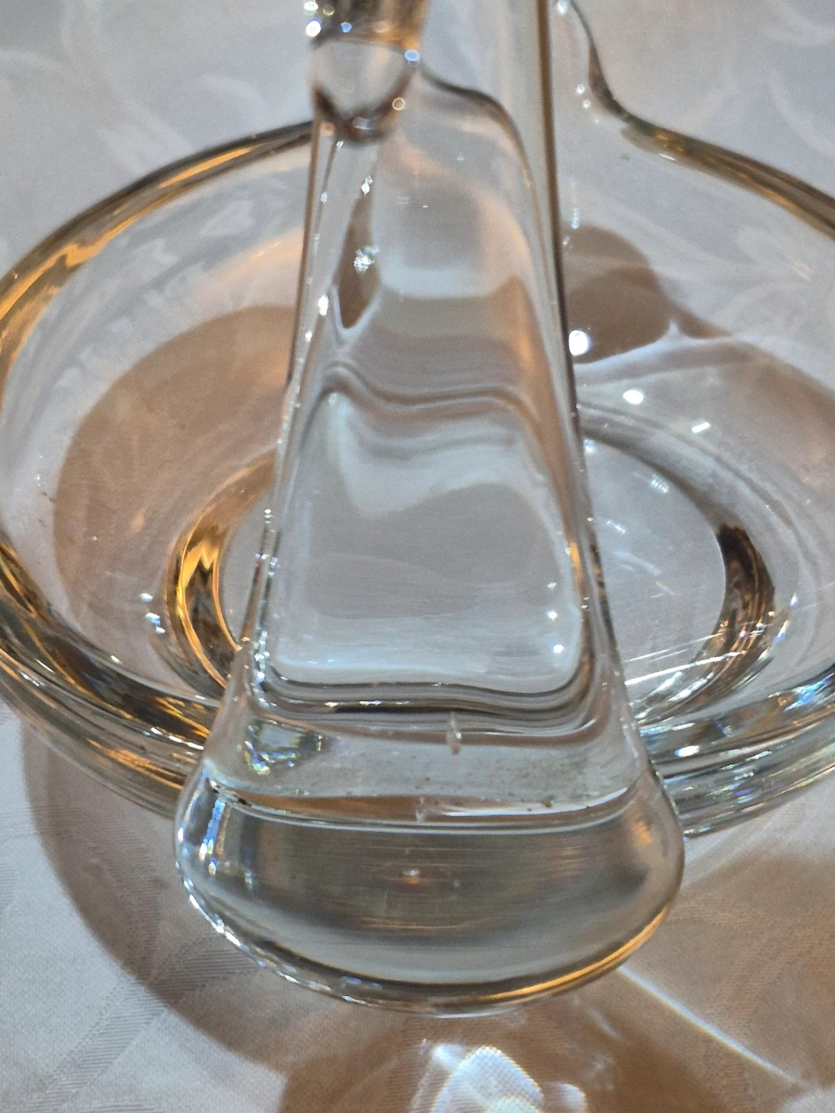 Vide poche en verre vintage années 60/70 18cm 4