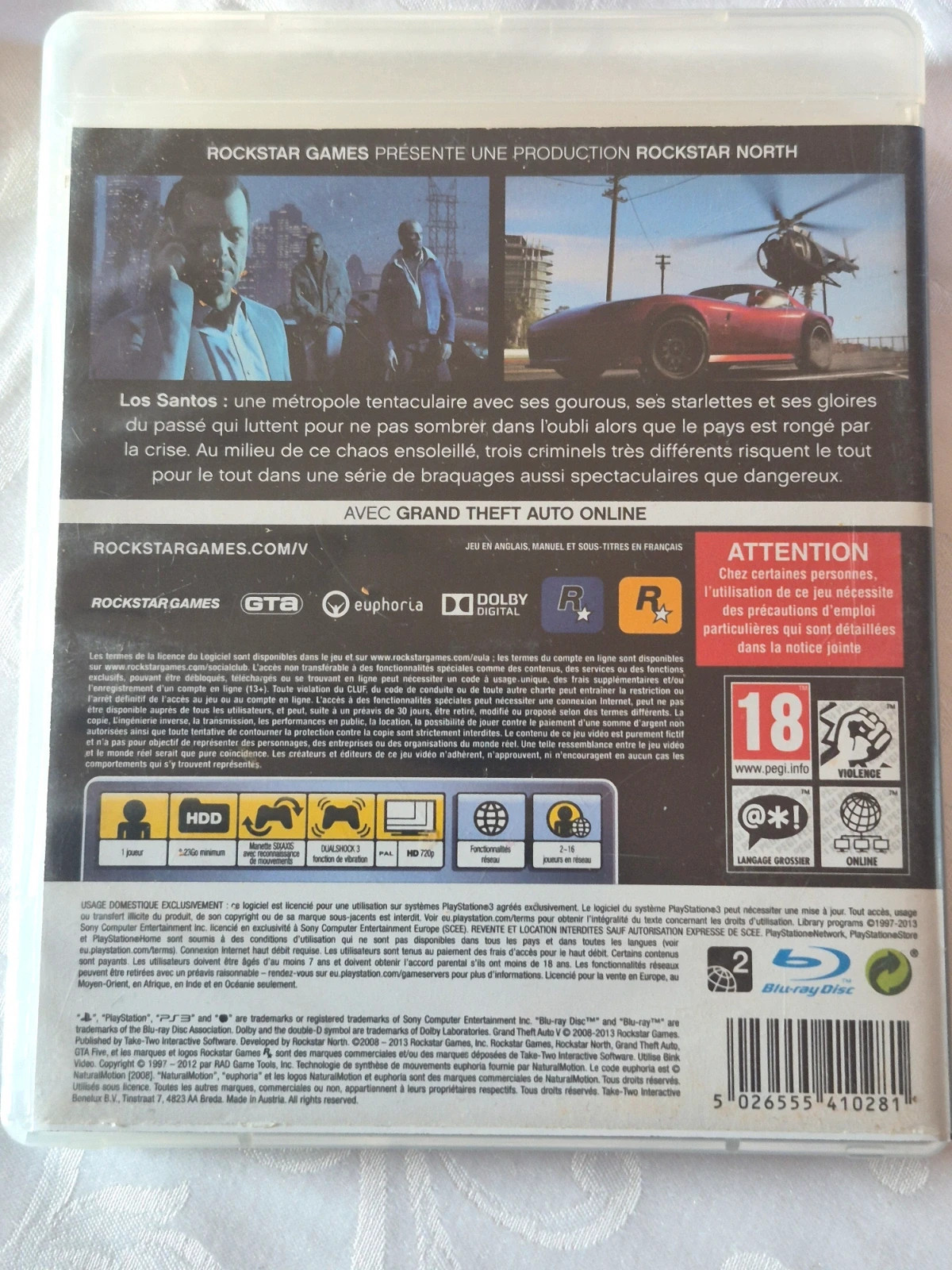 Jeu Grand Theft Auto V pour PS3 2