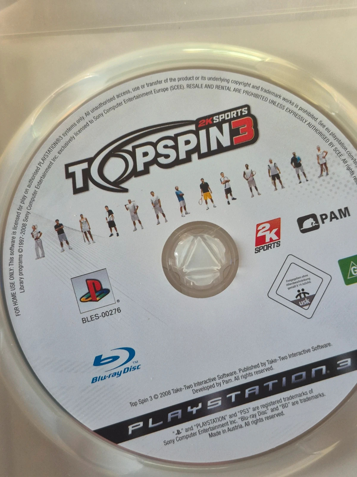 Jeu Top Spin 3 pour PS3 complet 5