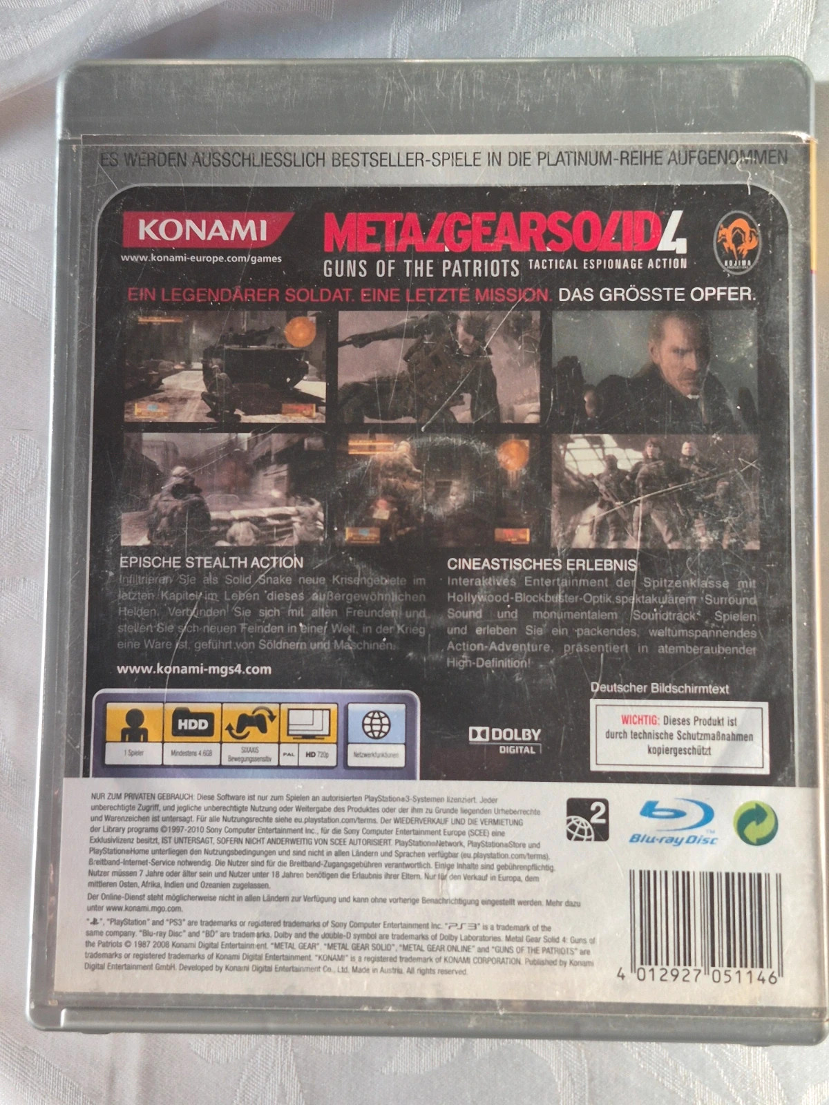 Jeu Metal Gear Solid 4 pour PS3 complet 2
