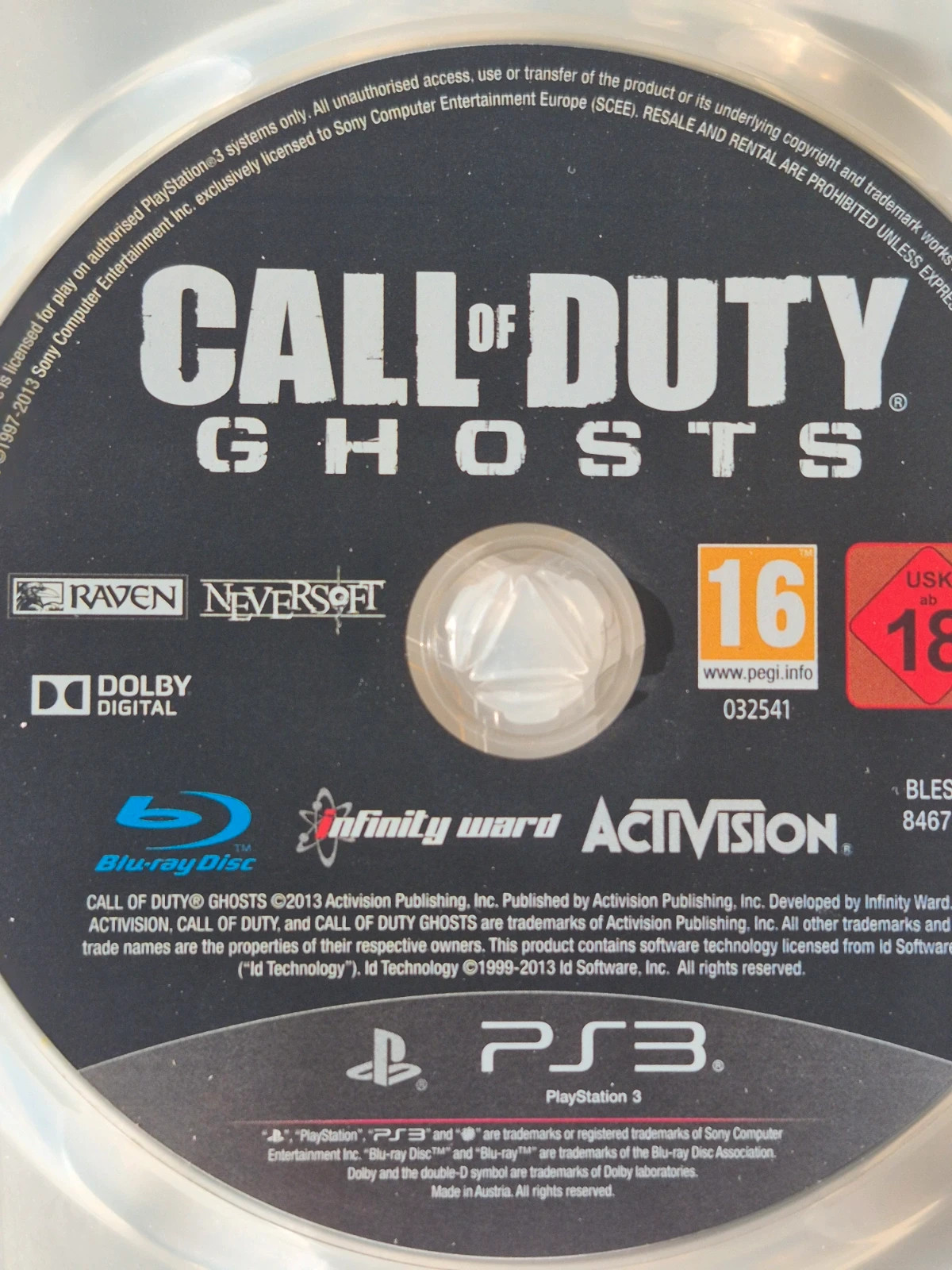 Jeu Call of duty Ghost pour ps3 5