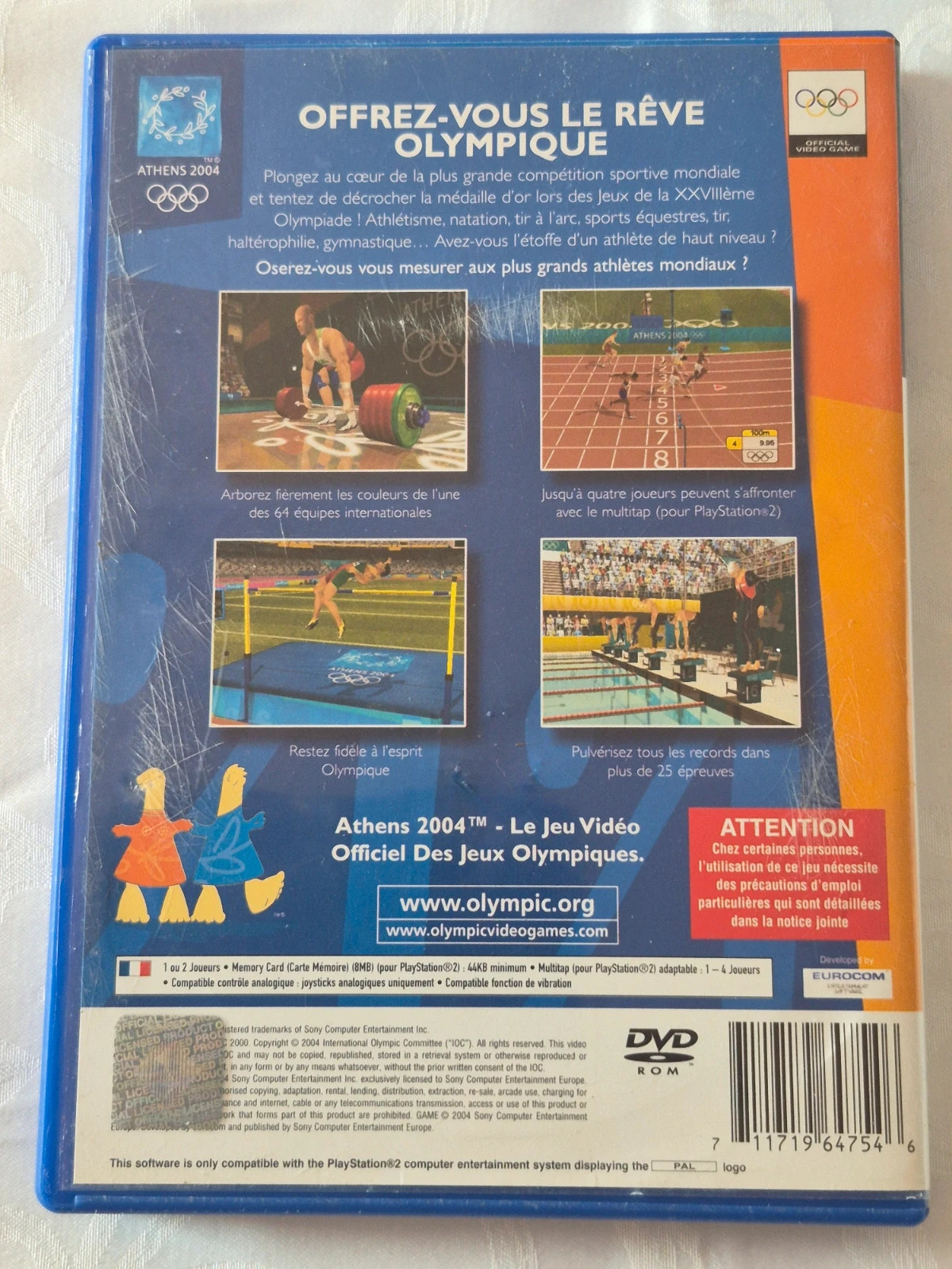 Jeu Athènes 2004 pour PS2 complet 2