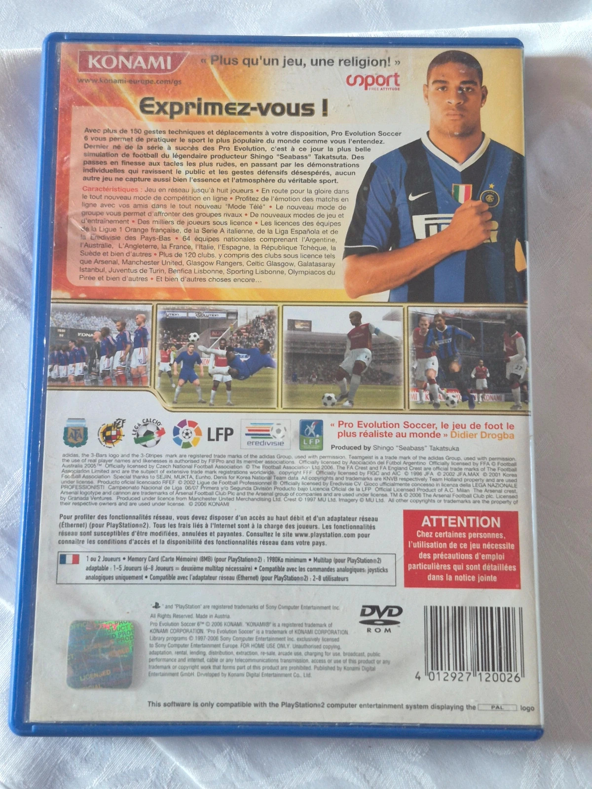 Jeu Pro evolution Soccer 6 pour PS2 complet 2