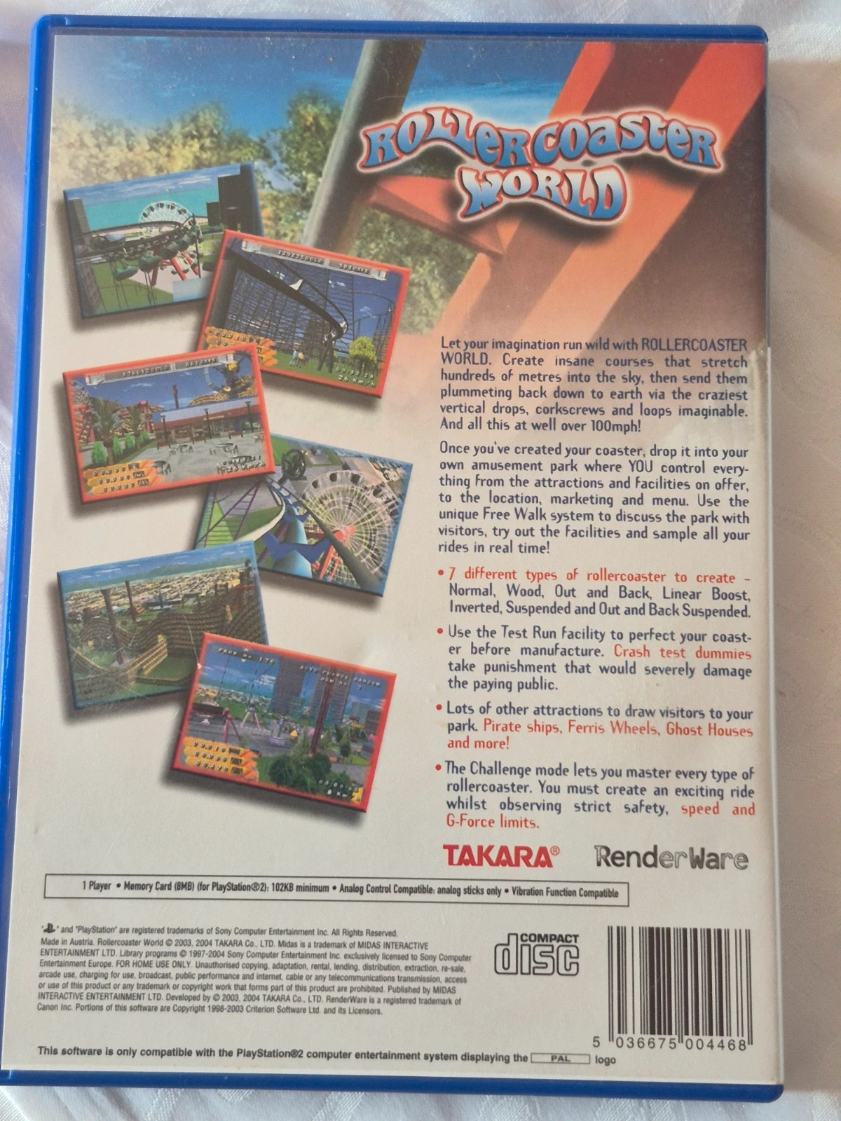 Jeu Roller Coaster World pour PS2 complet (anglais) 2