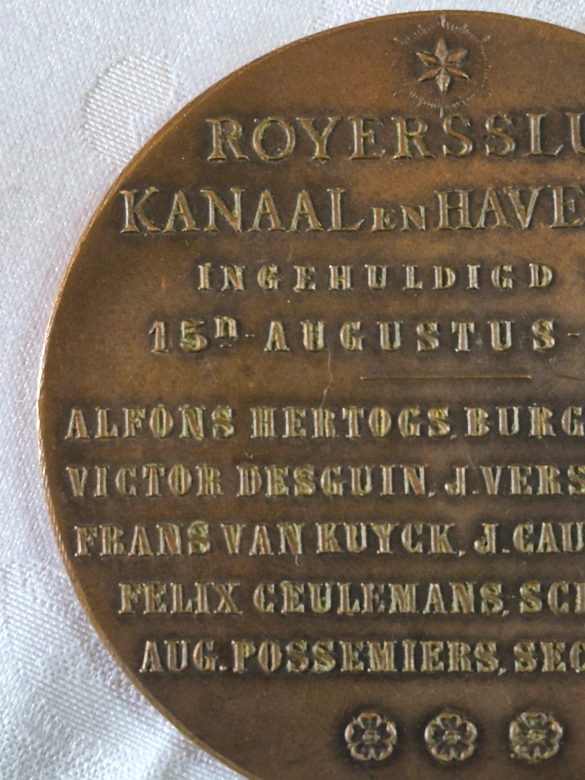 Médaille l'écluse Royers belgique 1907 3