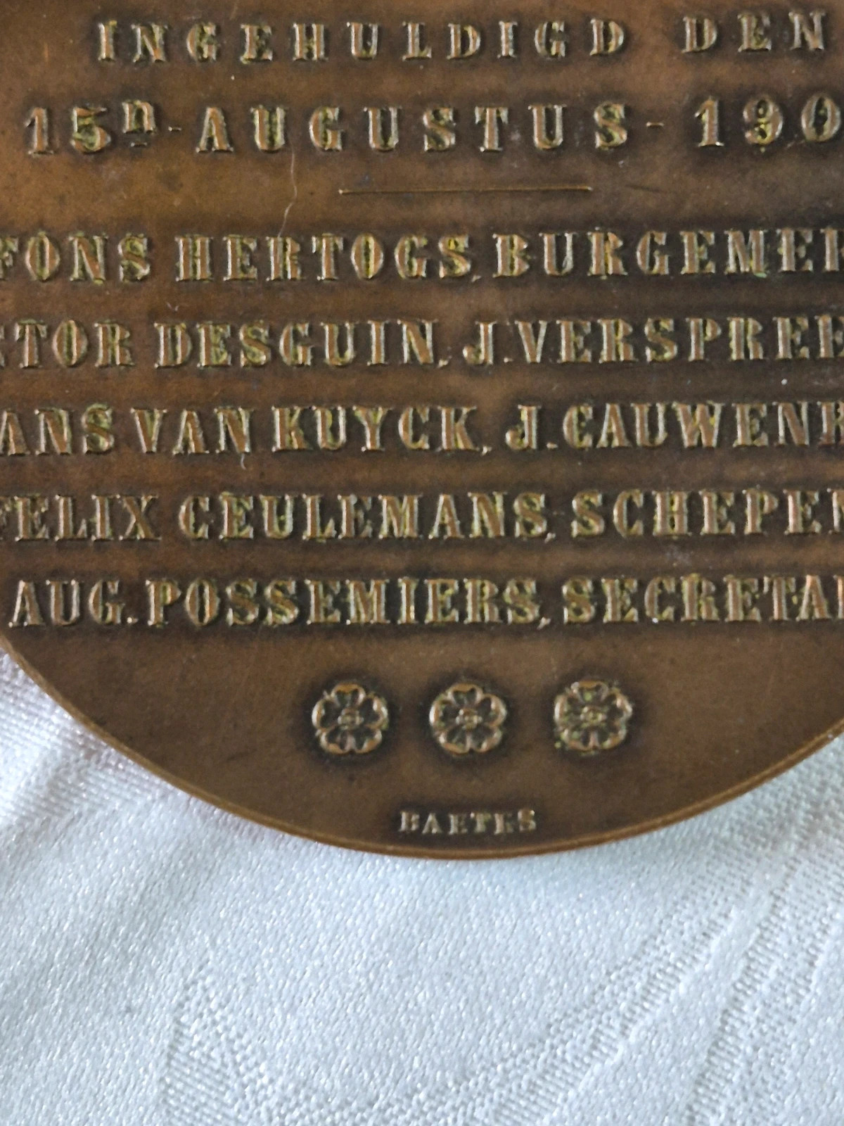 Médaille l'écluse Royers belgique 1907 5