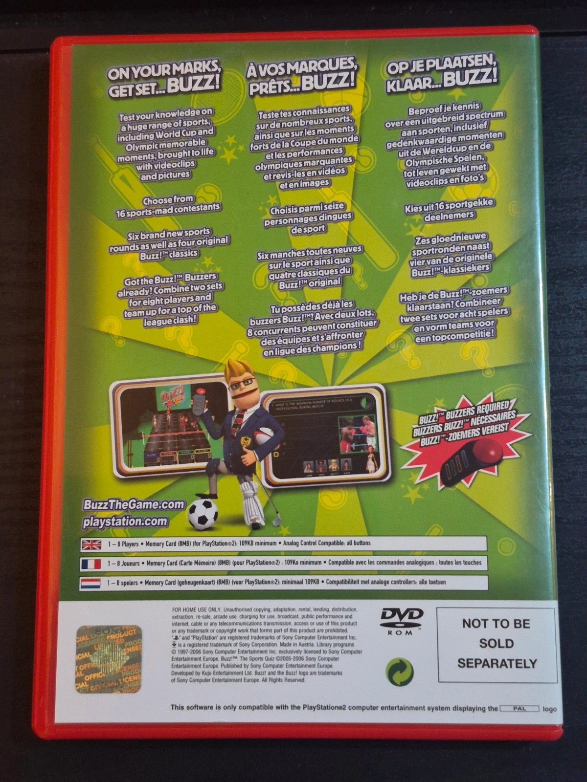 Jeu Buzz The Sports quiz pour PS2 complet 2