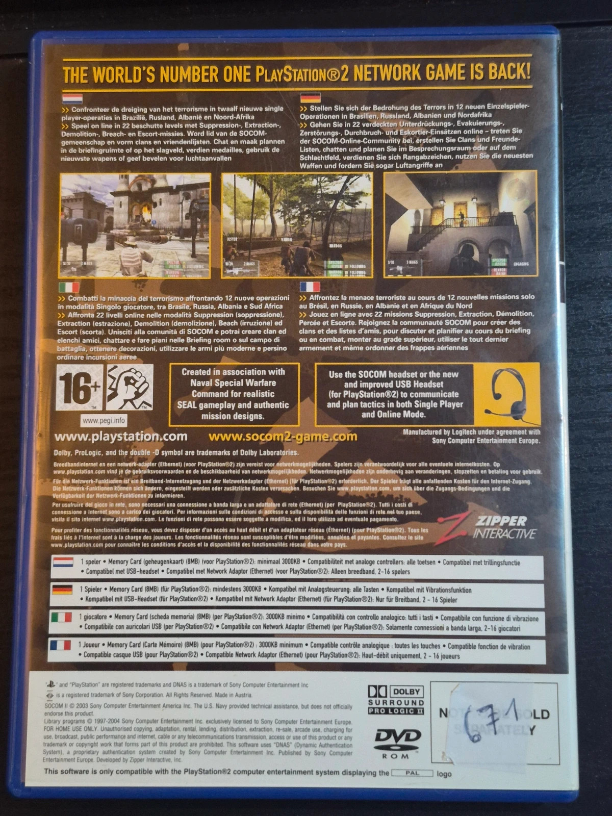 Jeu socom 2 pour PS2 complet 2