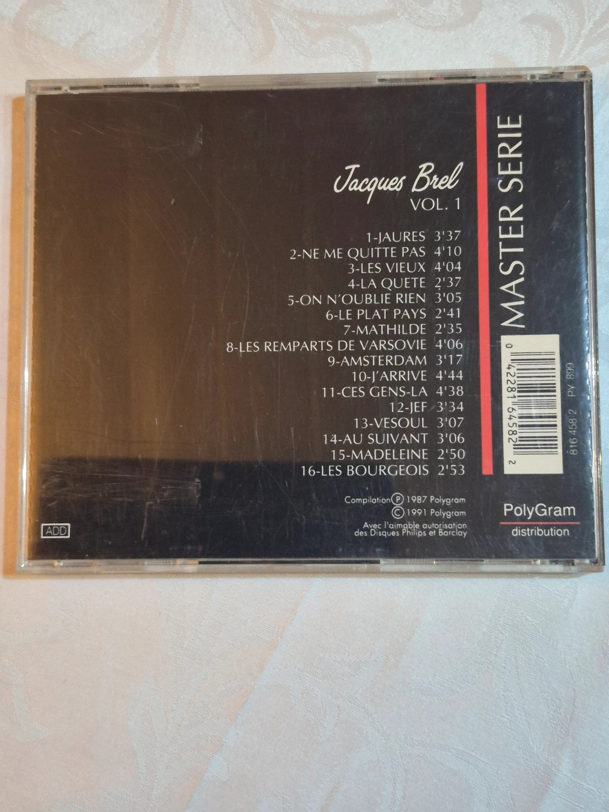 Cd Jacques Brel "master serie vol 1" 2