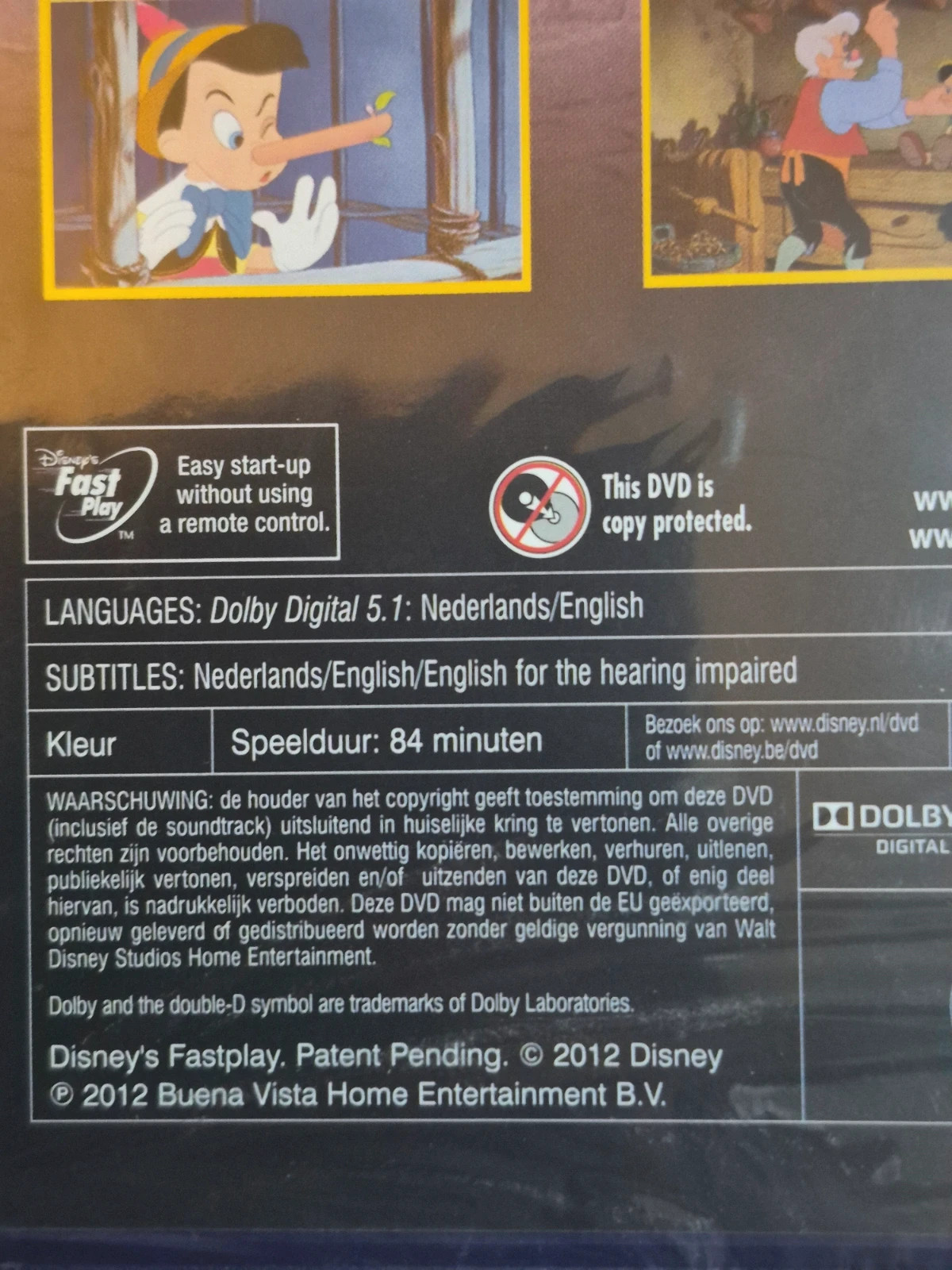 Dvd Pinocchio sous blister 3