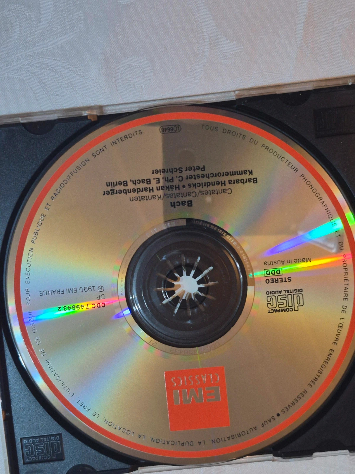 Cd Barbara Hendricks "bach Kantaten" 5
