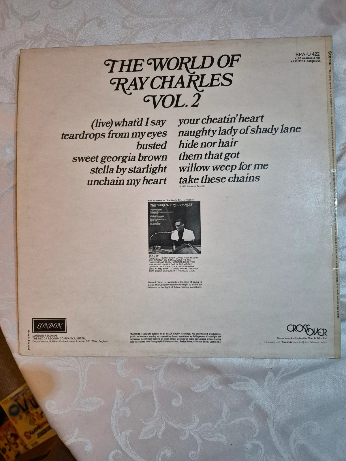 Vinyle the world of Ray Charles Vol 2 (1975) 2