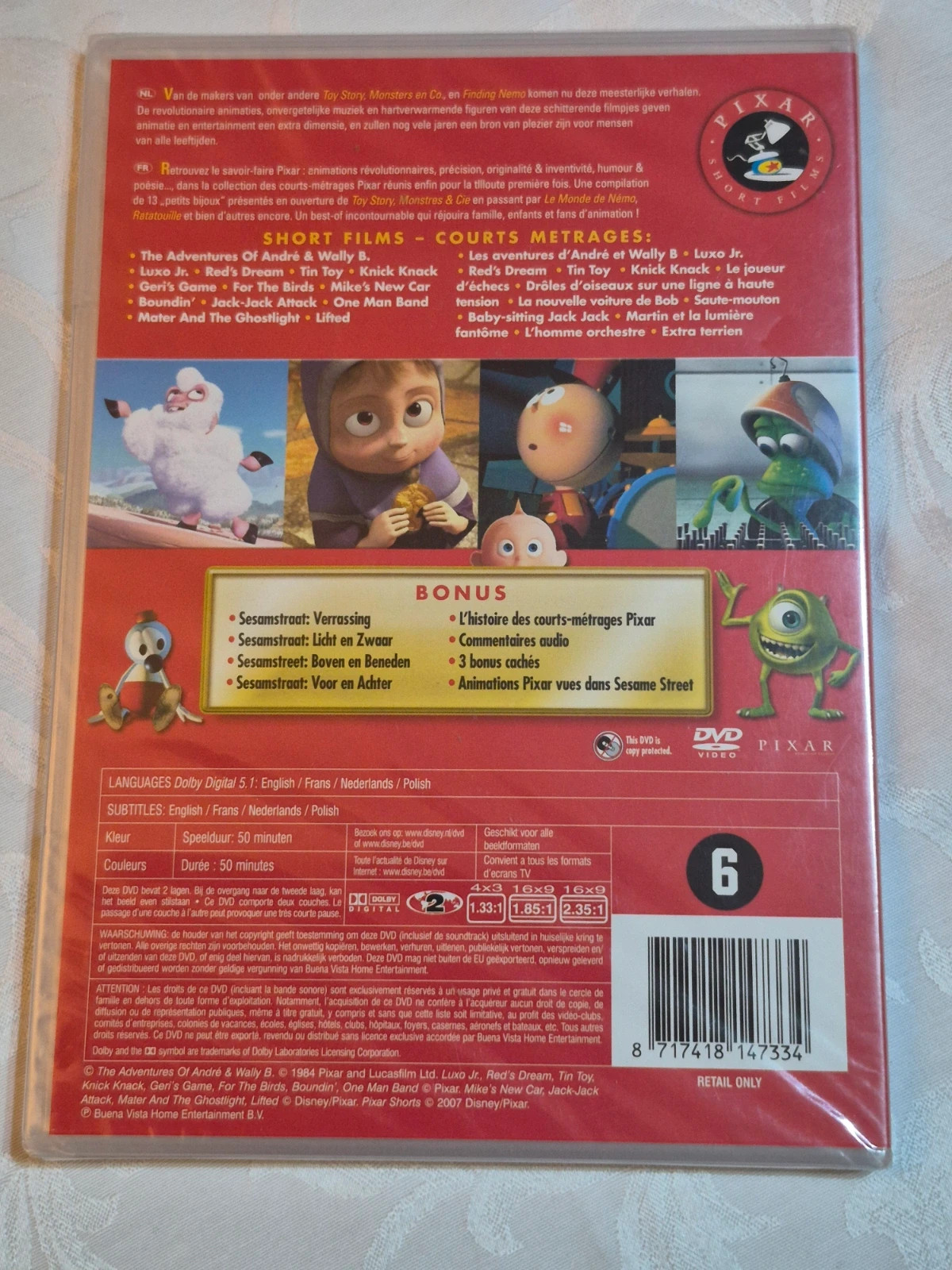 Dvd Pixar Short Films sous blister 2