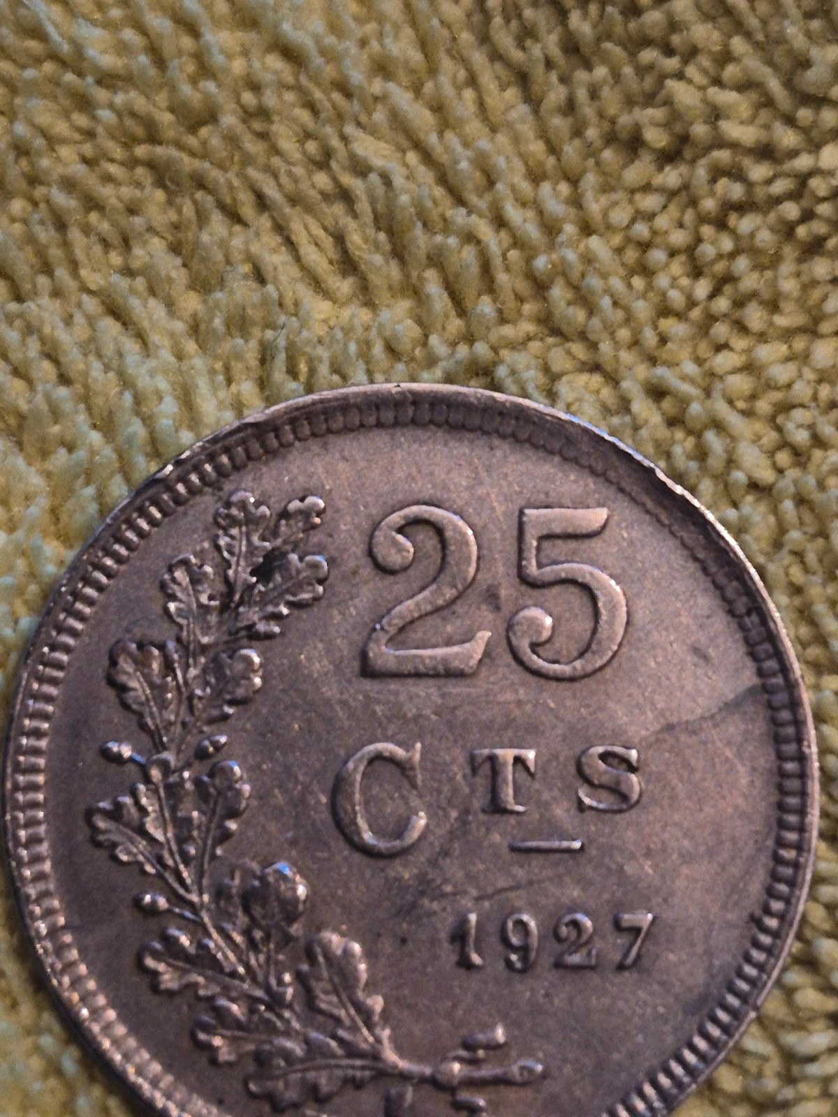 Pièce de 25 centimes Luxembourg (1927) 3