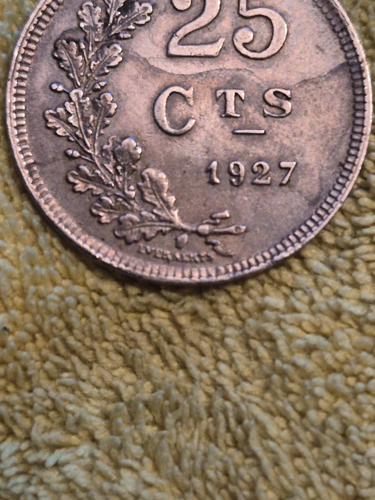 Pièce de 25 centimes Luxembourg (1927) 5