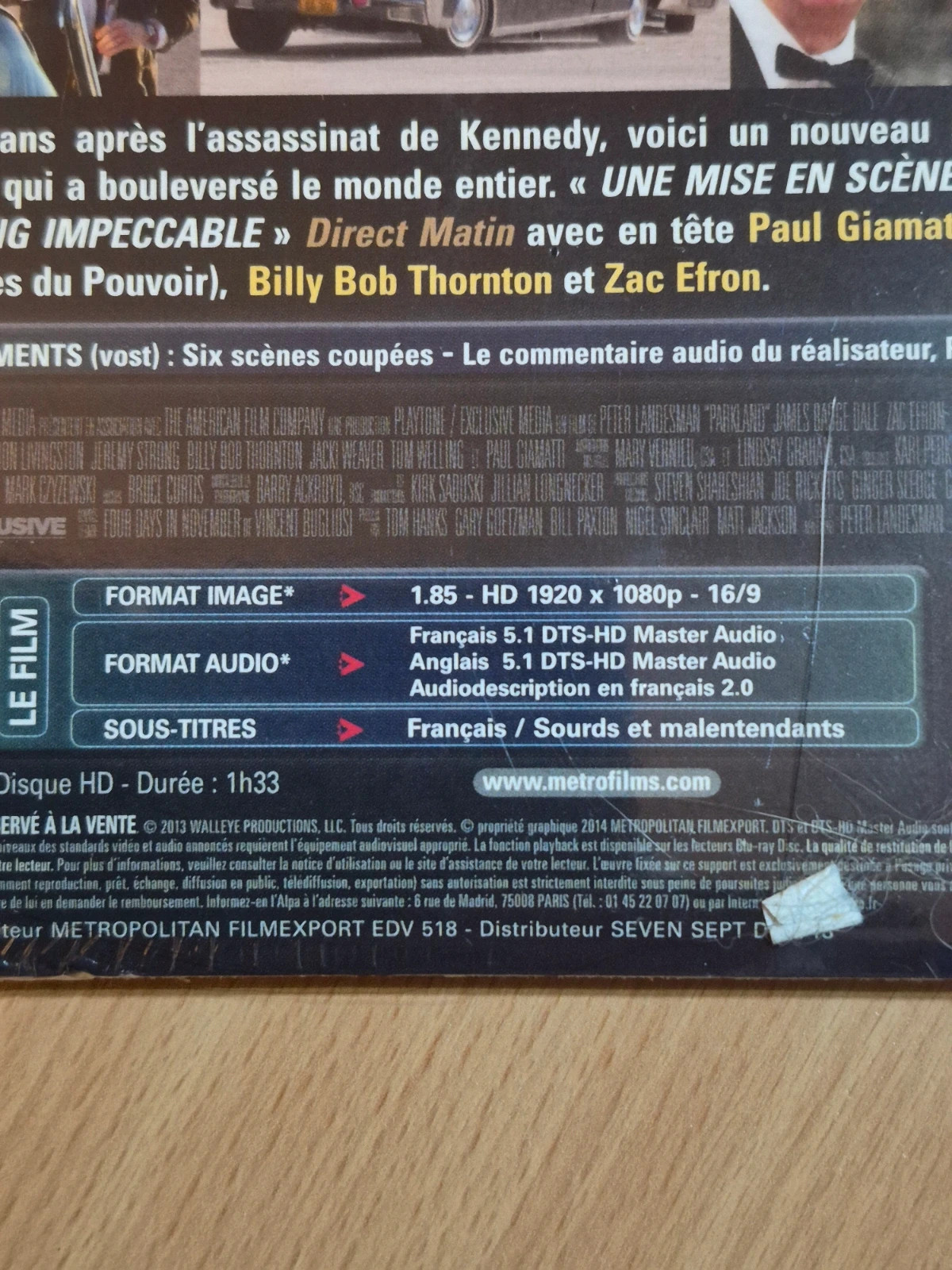 Blu-ray Parkland sous blister 3