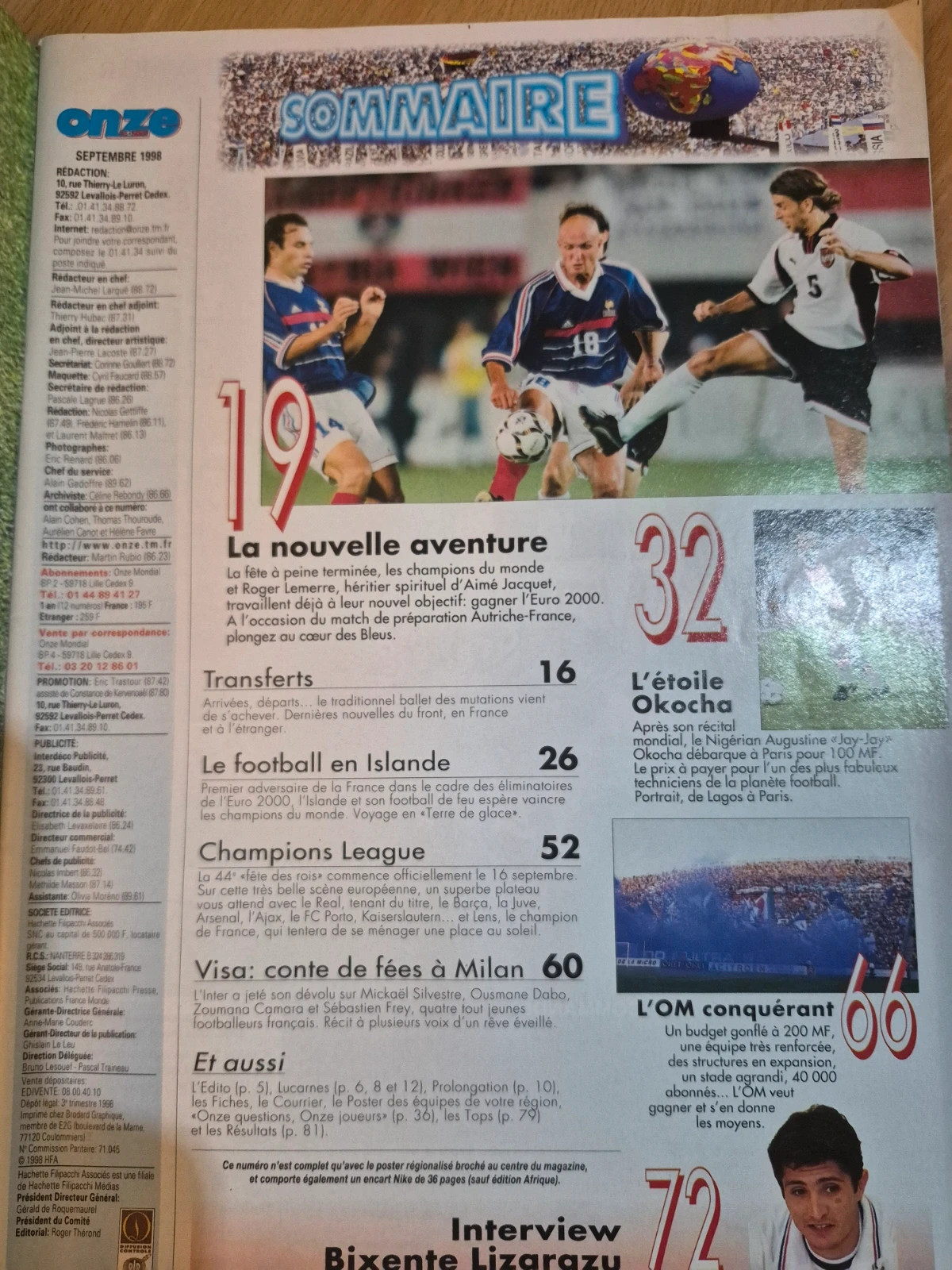 Onze Mondial Septembre 1998 3