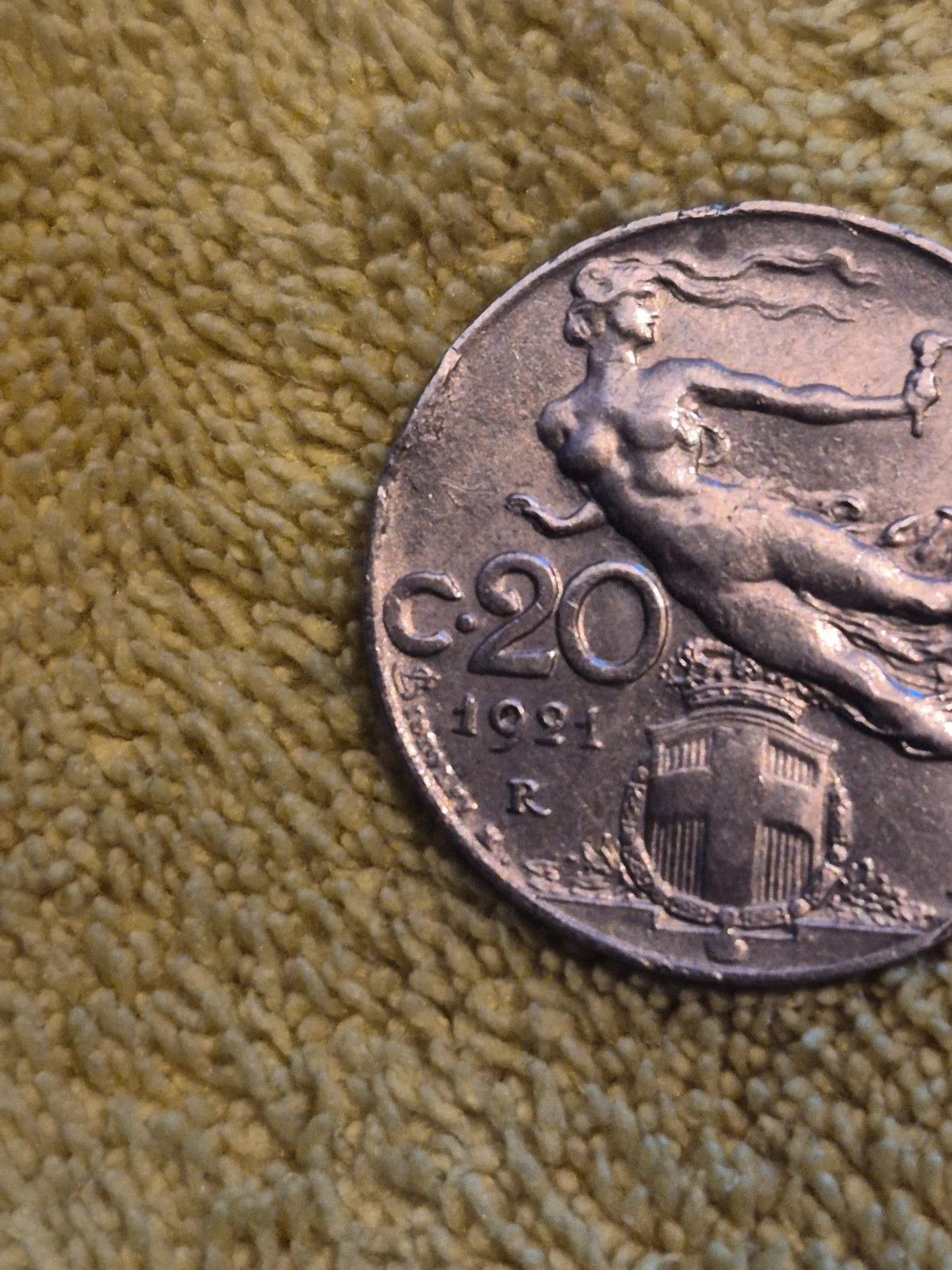 Pièce de 20 centimes italie (1921) 2