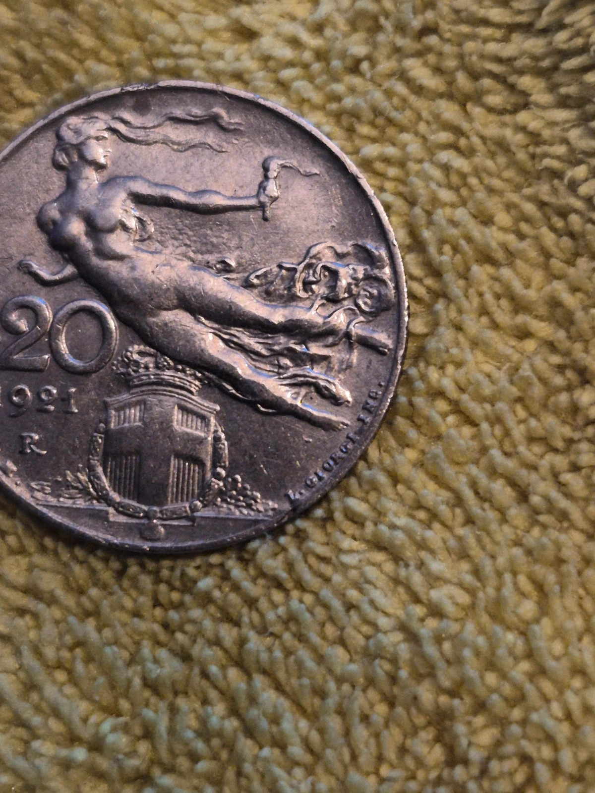 Pièce de 20 centimes italie (1921) 4