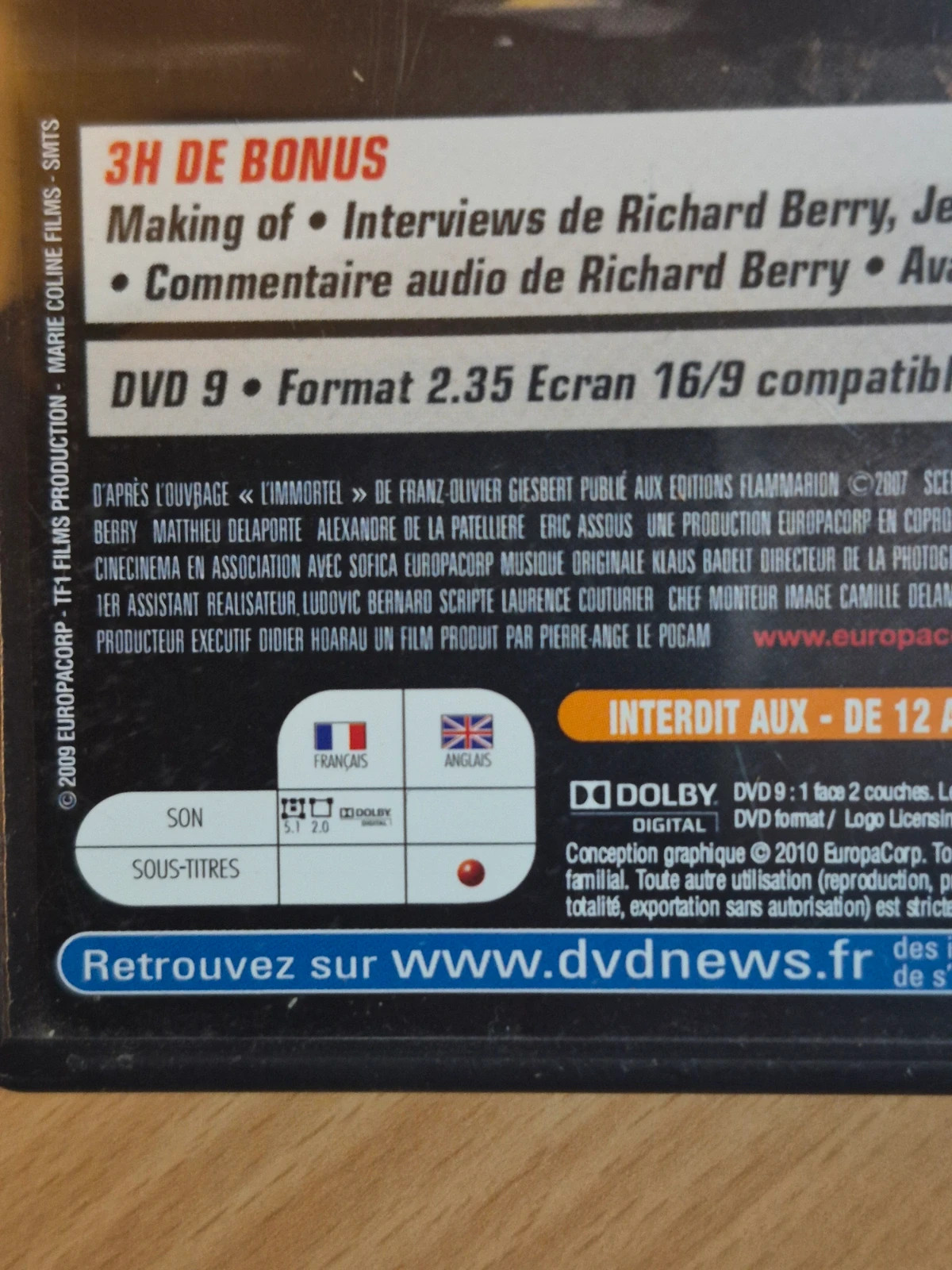 Dvd L'immortel 3
