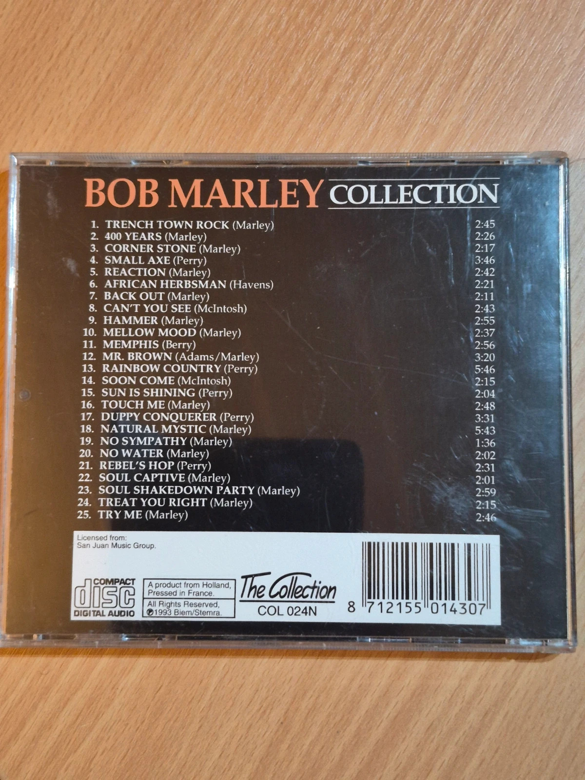 Cd Bob Marley collection 25 songs 2