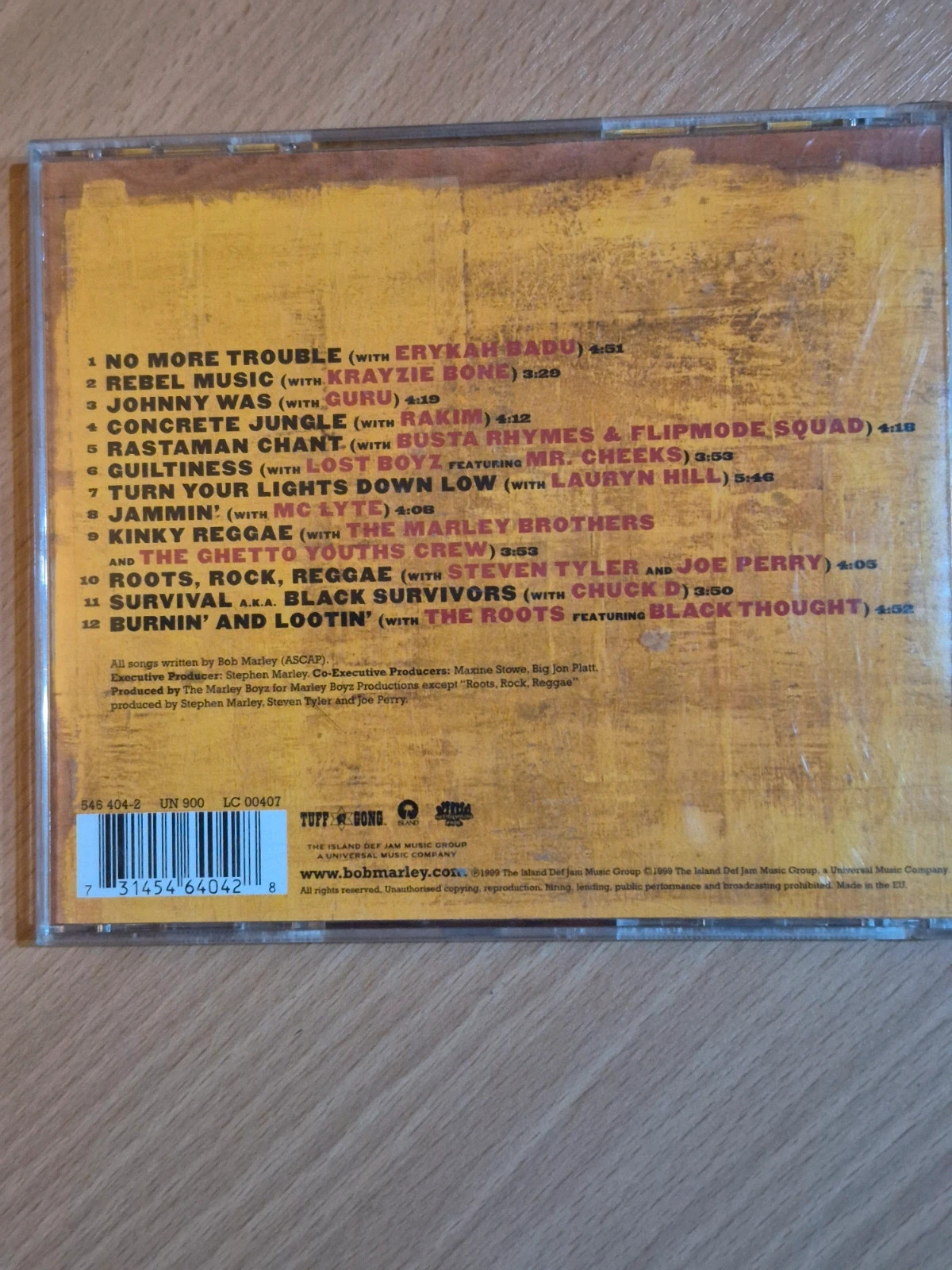Cd audio Bob Marley chant down babylon 2