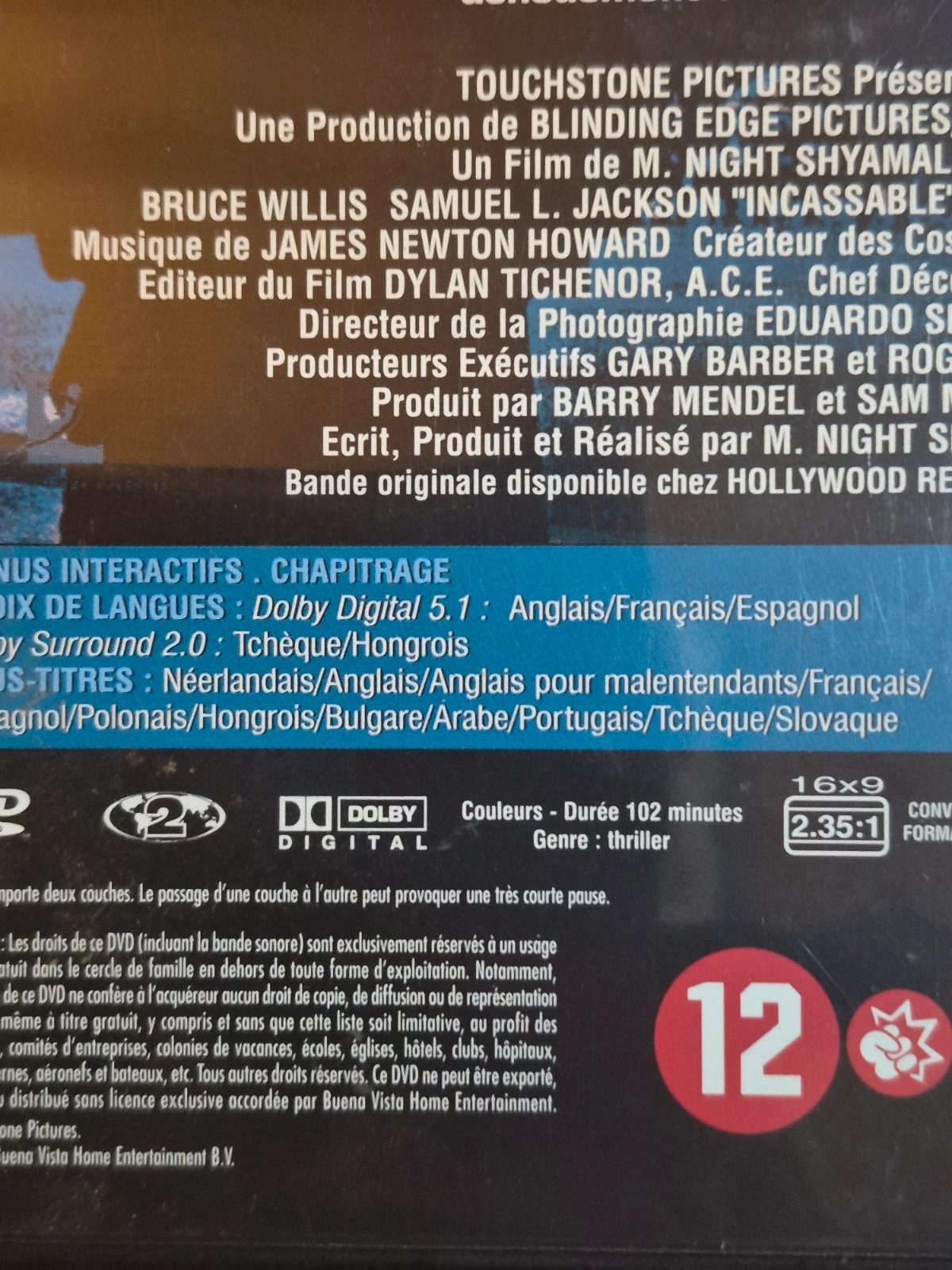 Dvd Incassable 3